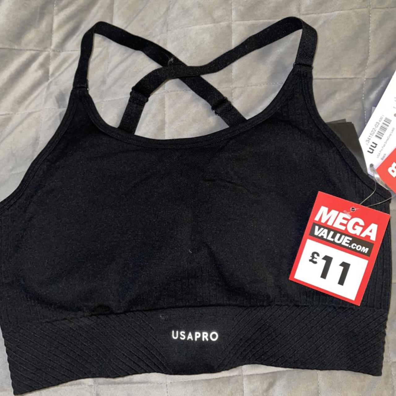 USAPRO sports bra in black Perfect condition with... - Depop