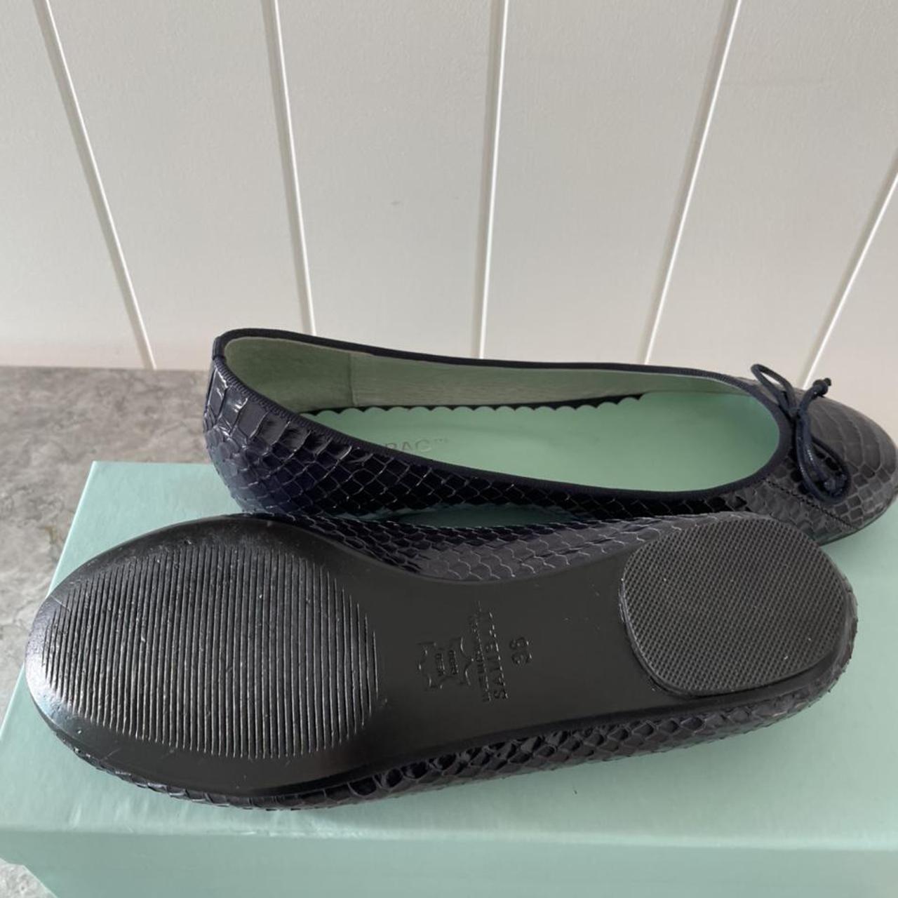 Sambag Snakeskin ballet flats Size 36 Colour Navy... Depop