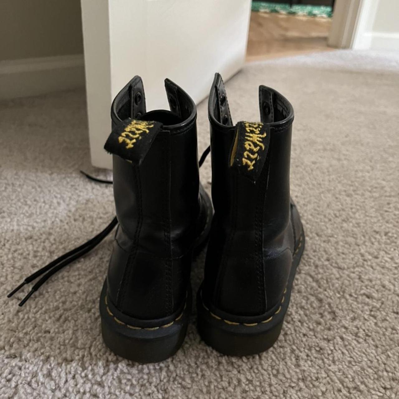 Original Black Dr.Marten Combat Boots. In size 5. - Depop
