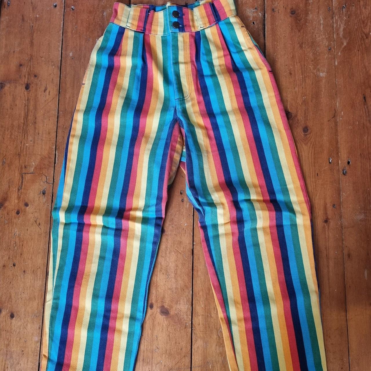 Lucy and Yak Addison rainbow trousers. Great... - Depop