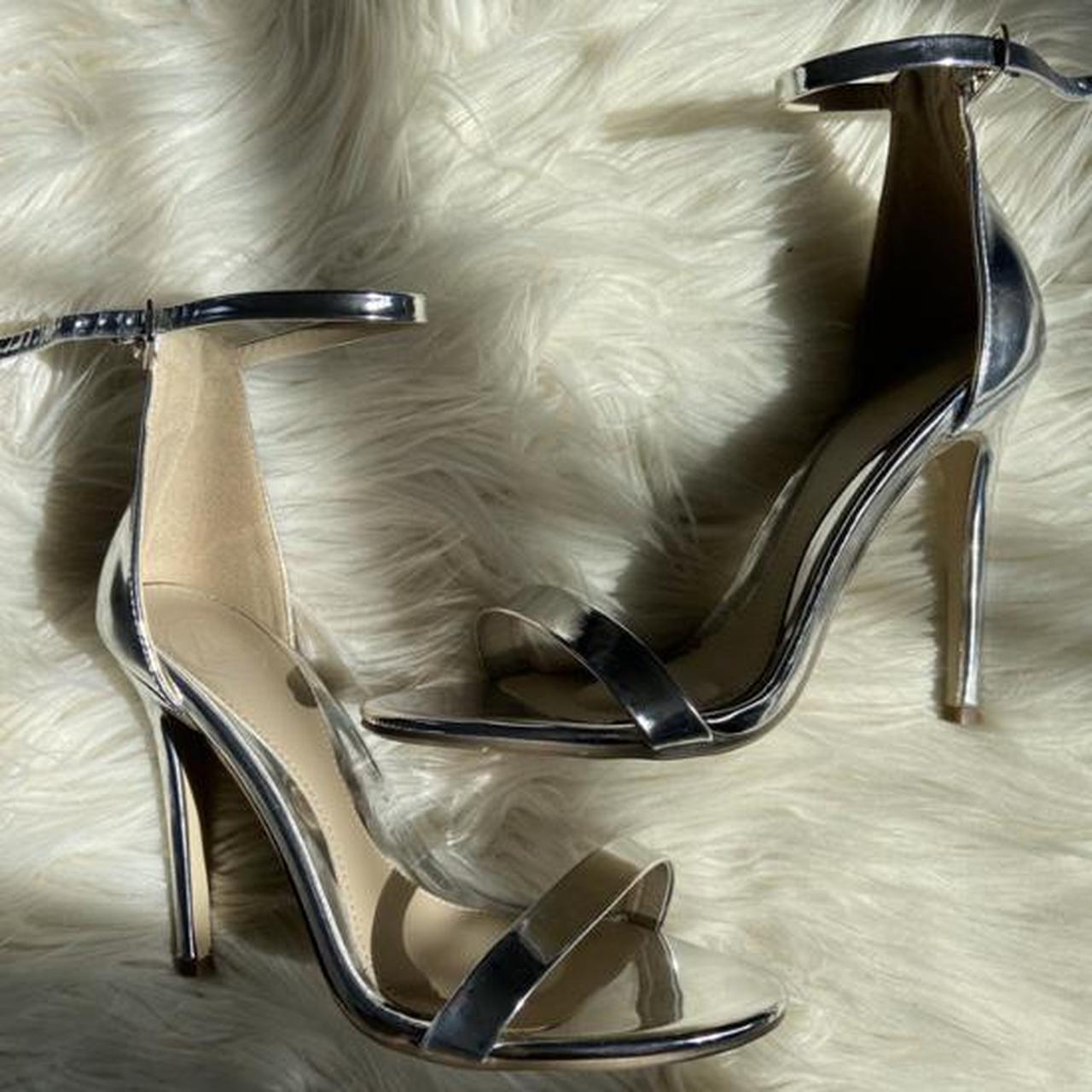 missguided silver heels
