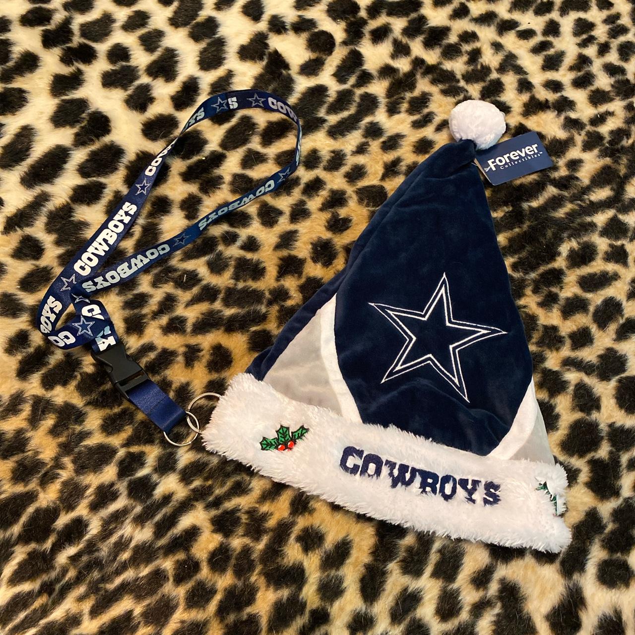 Dallas Cowboys Santa hat never worn + lanyard All - Depop