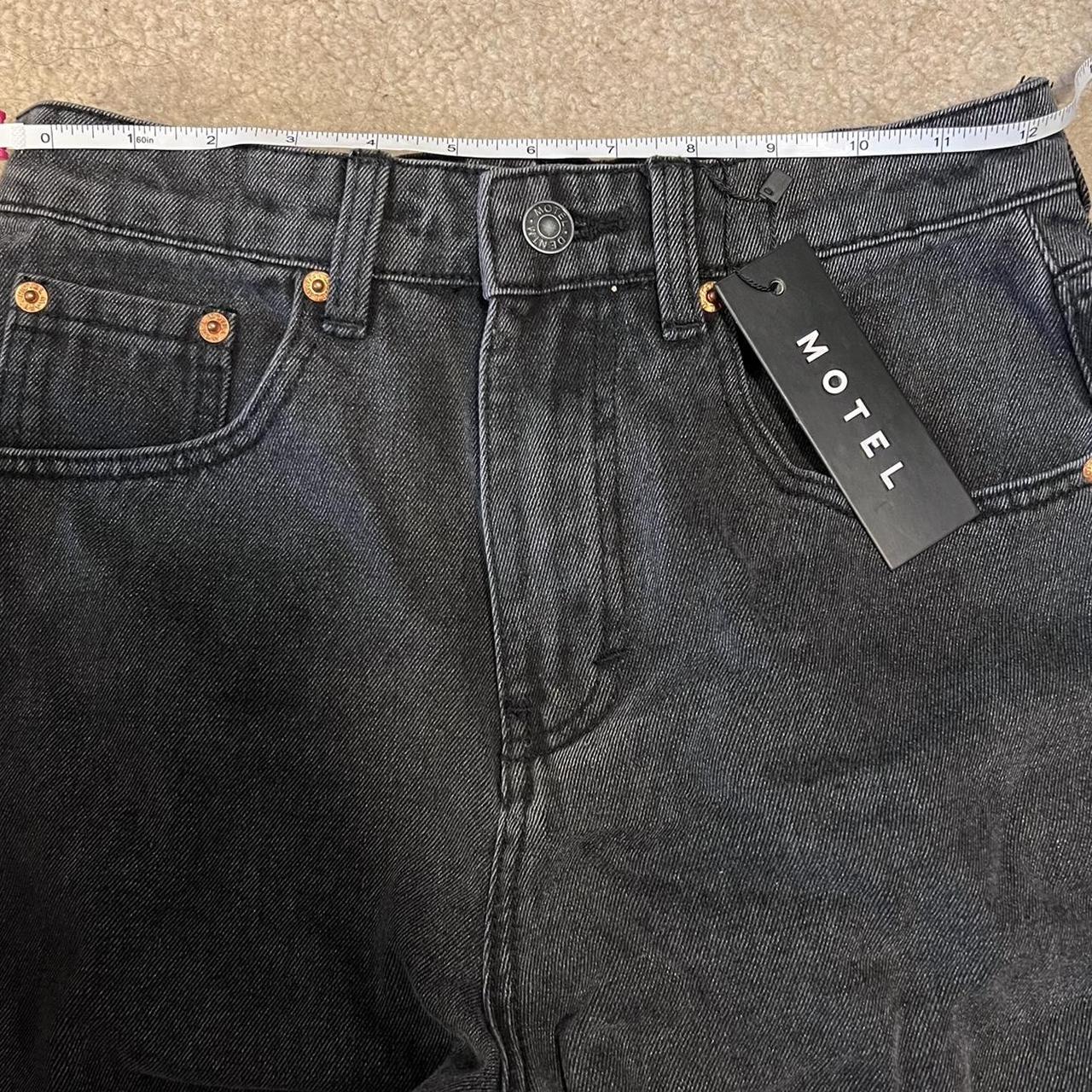 Motel Rocks Rips Parallel Jeans in Black Wash Size... Depop