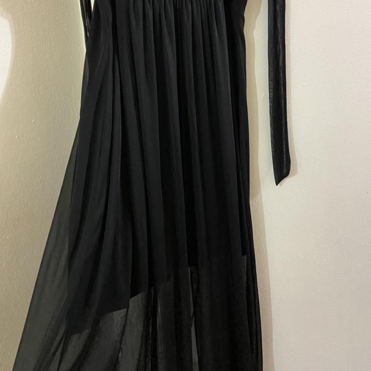 Black prom dress Slip is stops at knee length Dress... - Depop