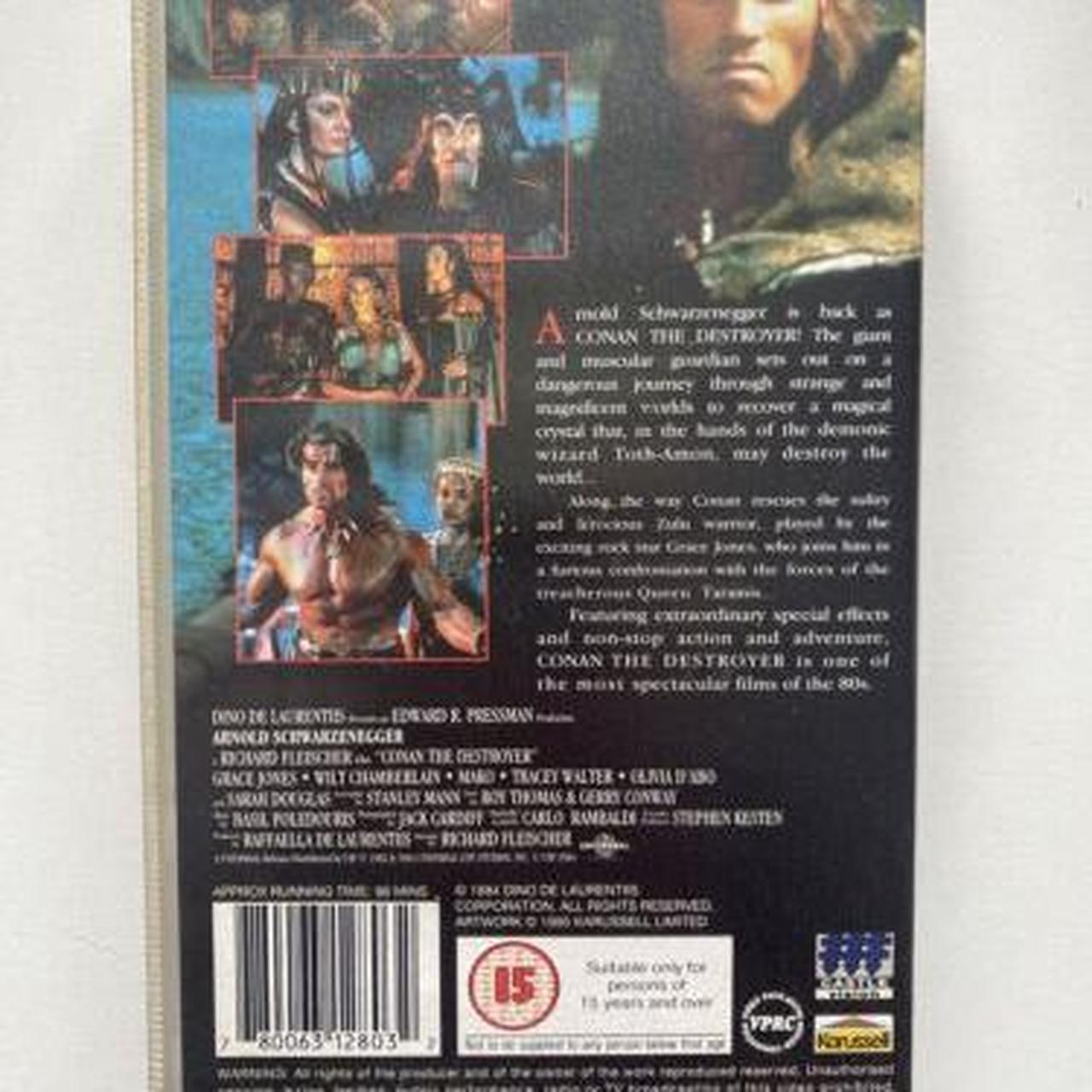 CONAN THE DESTROYER VHS VIDEO - Arnold... - Depop