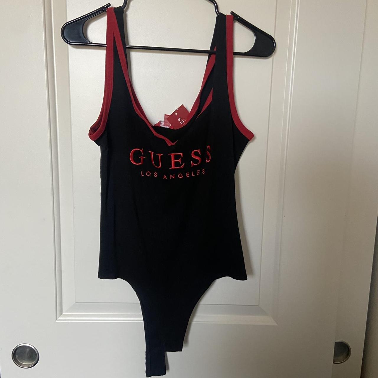 red guess bodysuit