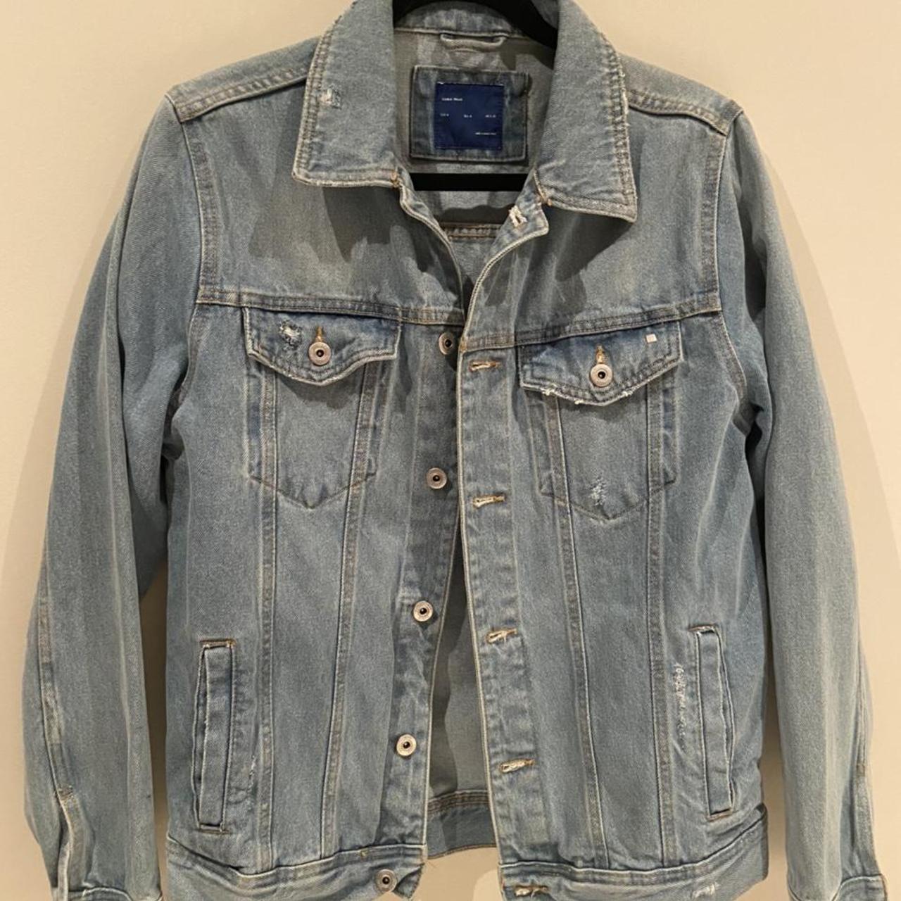 Zara man denim jacket washed blue colour. Great... Depop