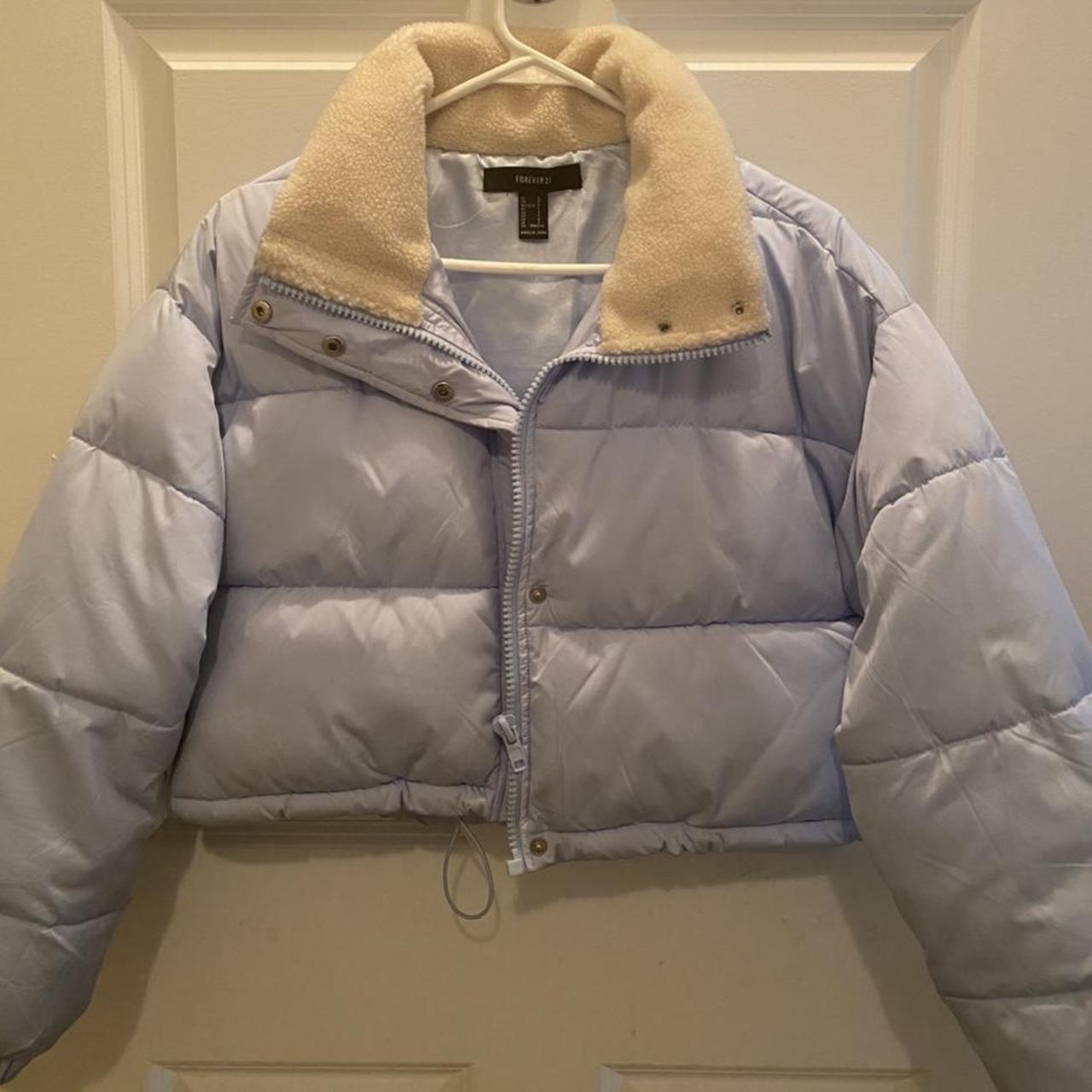 icy blue puffer jacket