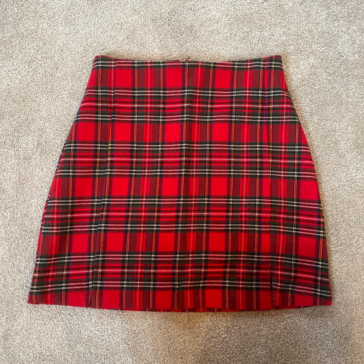 Brandy Melville red gingham skirt Worn once perfect... Depop