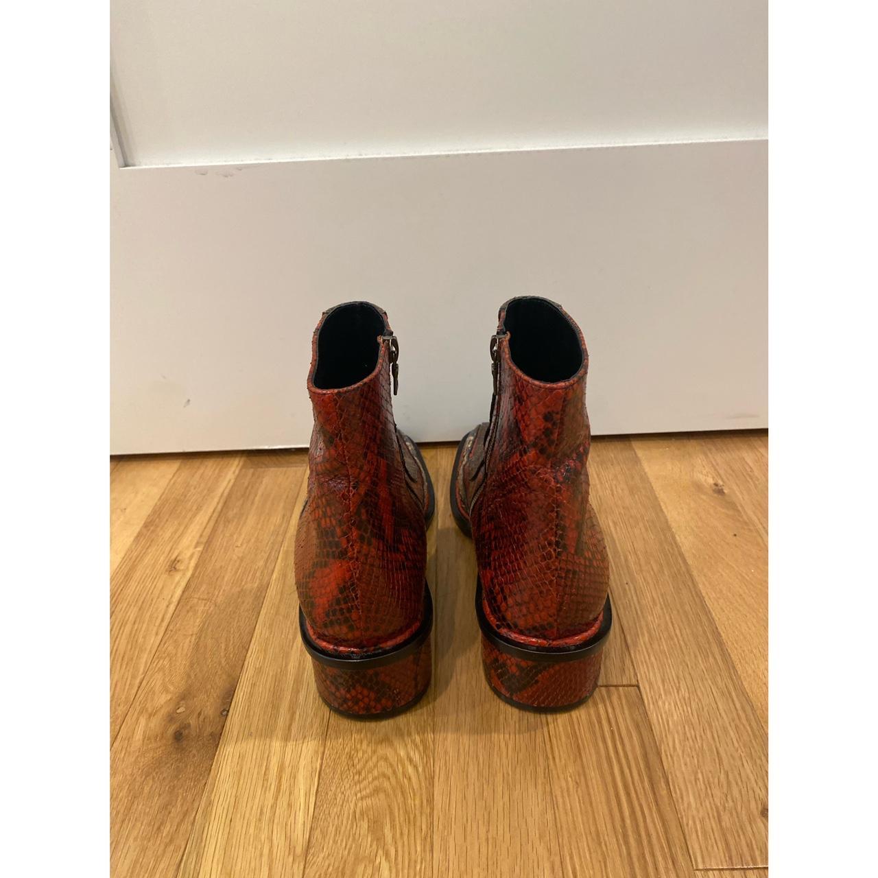 Dries Van Noten Women's Red and Brown Boots (3)
