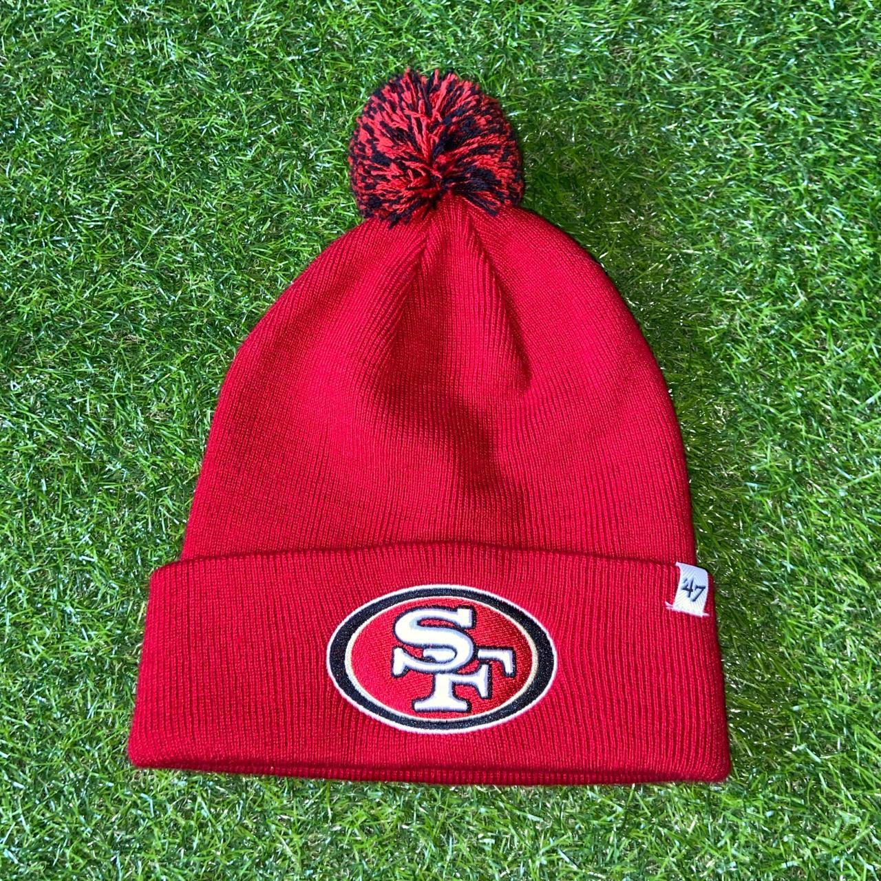 NFL San Francisco 49ers Winter Beanie Cap Cuffed POM... - Depop