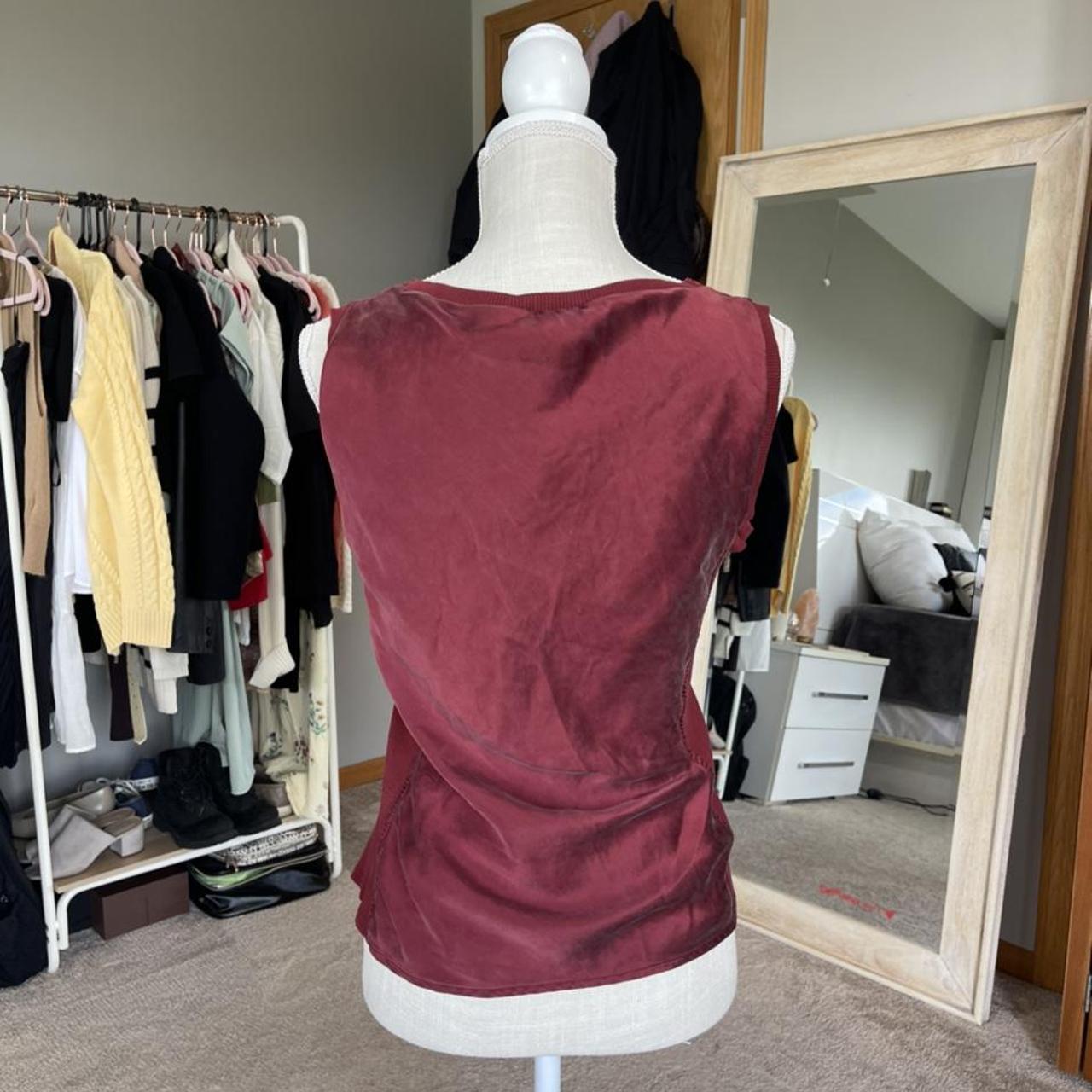 Nine West Women's Burgundy Vest | Depop