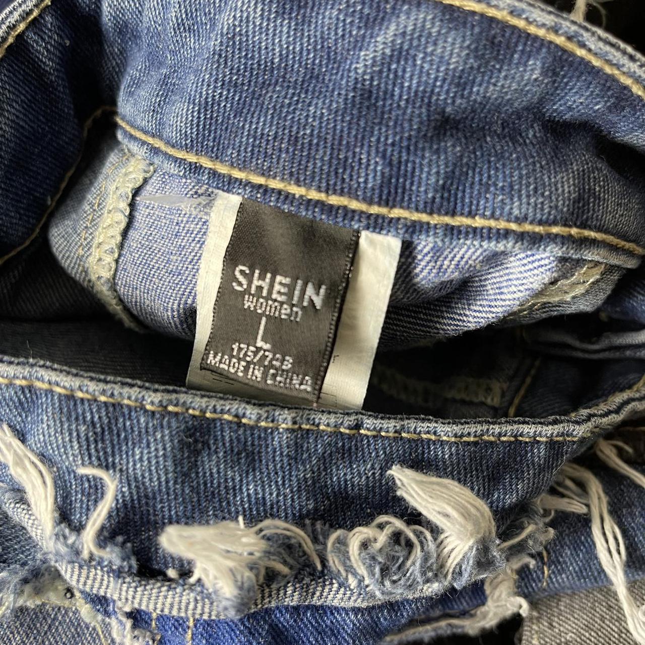 SHEIN Women's Blue and Black Jeans (4)