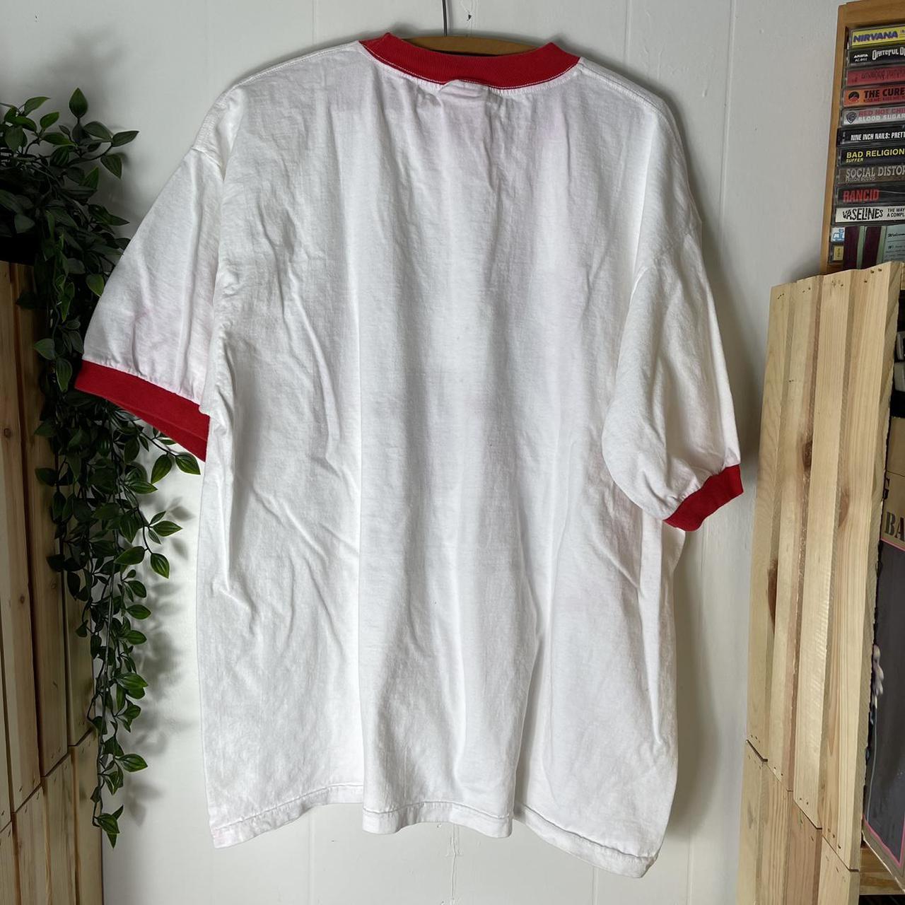 Lee Men's Red and White T-shirt (2)