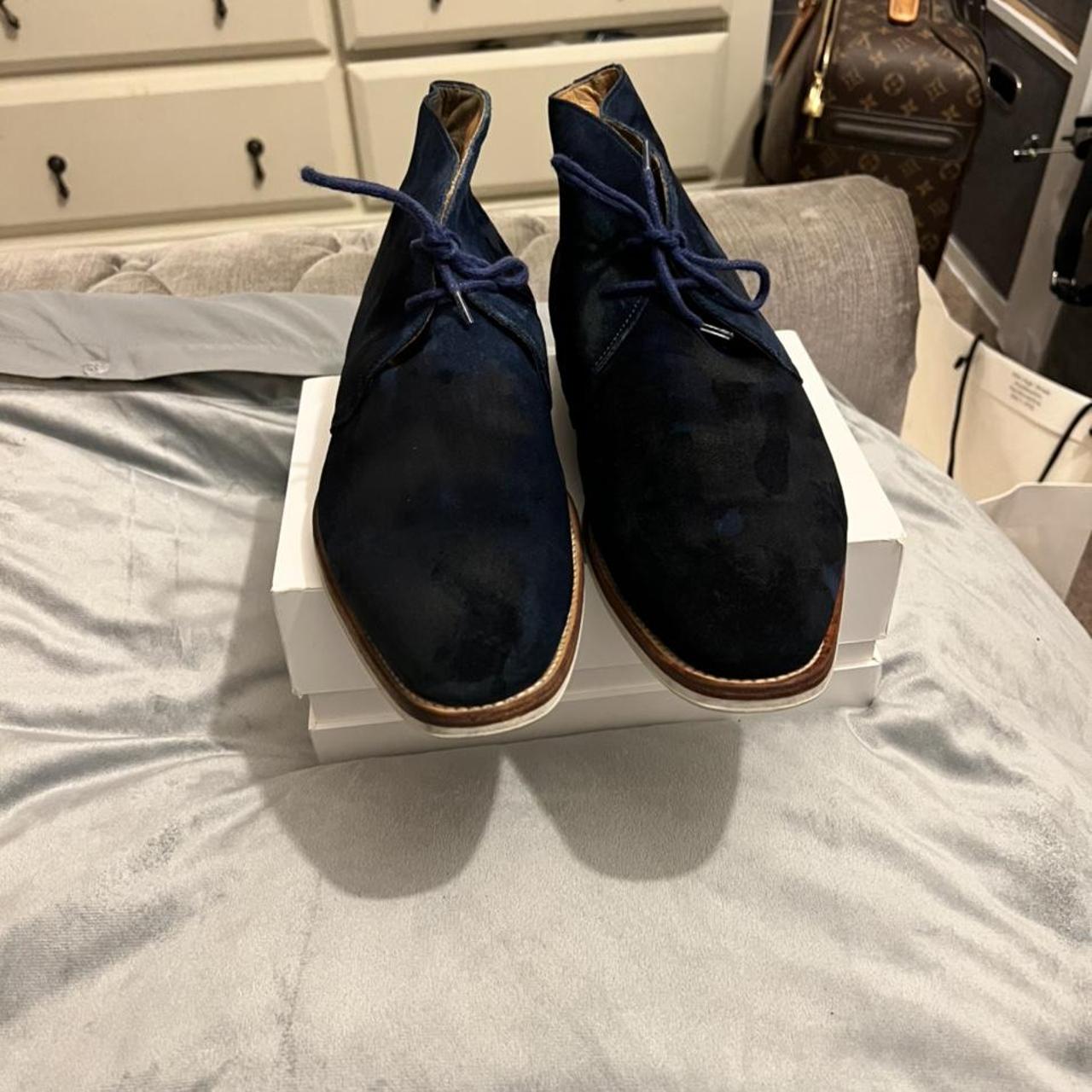 russell and bromley blue suede boots