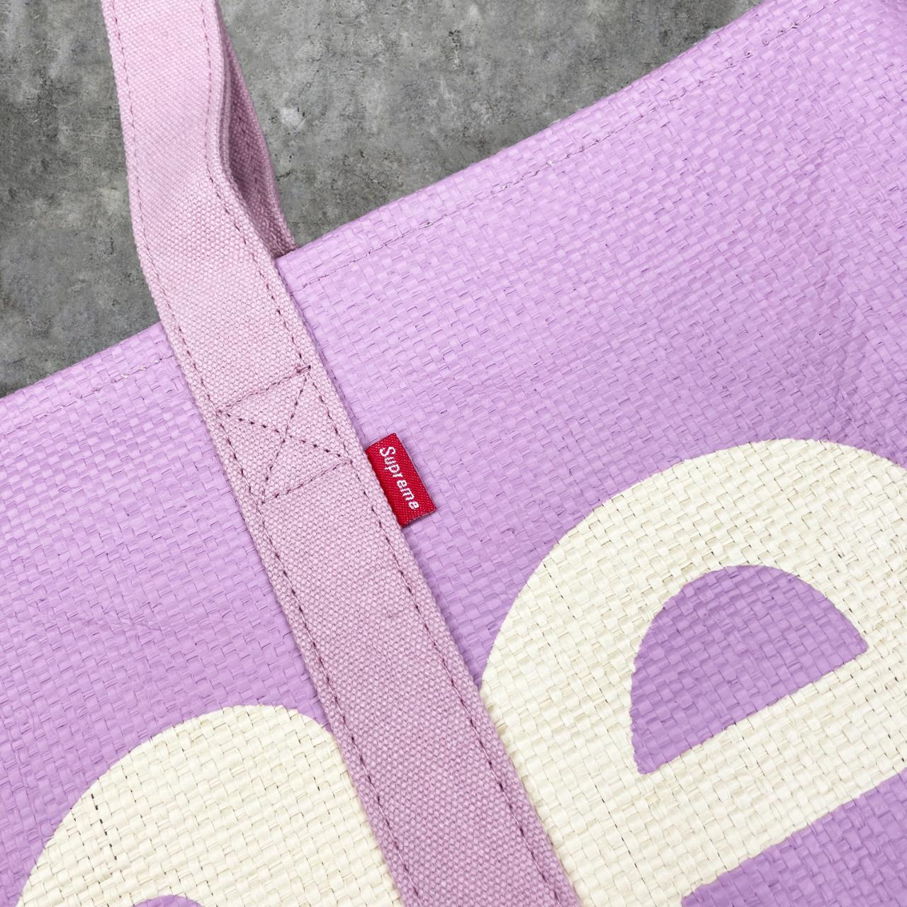 Supreme Pink Raffia Tote Bag. • Authentic • SS20 •... - Depop