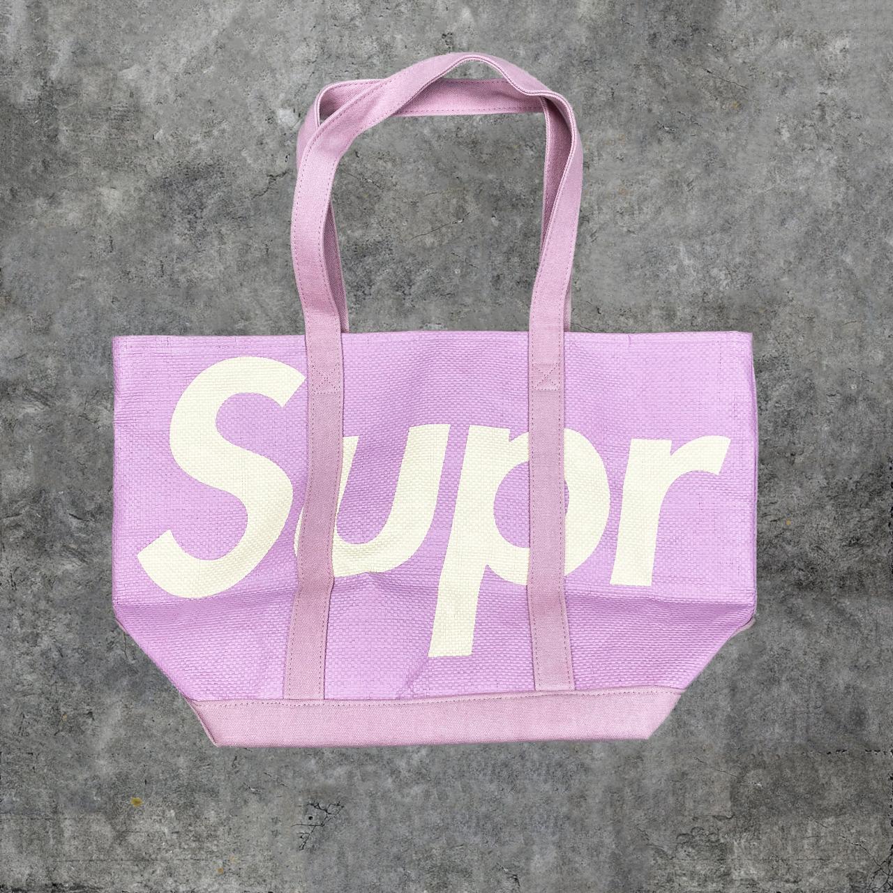 Supreme Pink Raffia Tote Bag. • Authentic • SS20 •... - Depop
