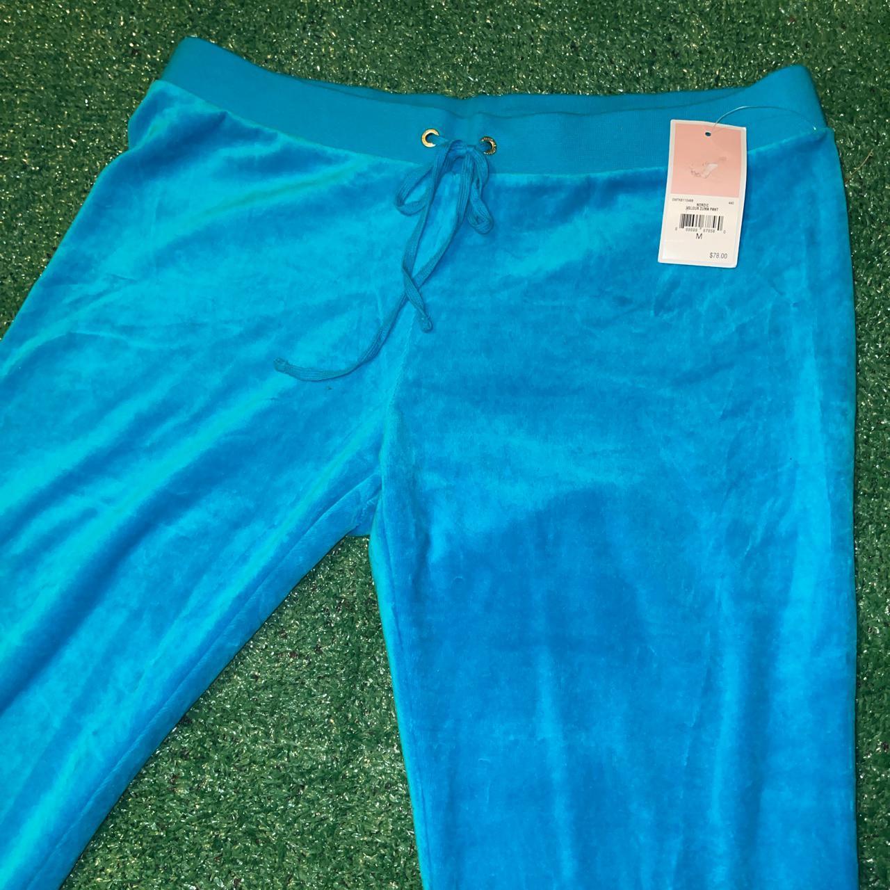 Juicy Couture Nordic Blue Velour Zumba Pant Velour... Depop