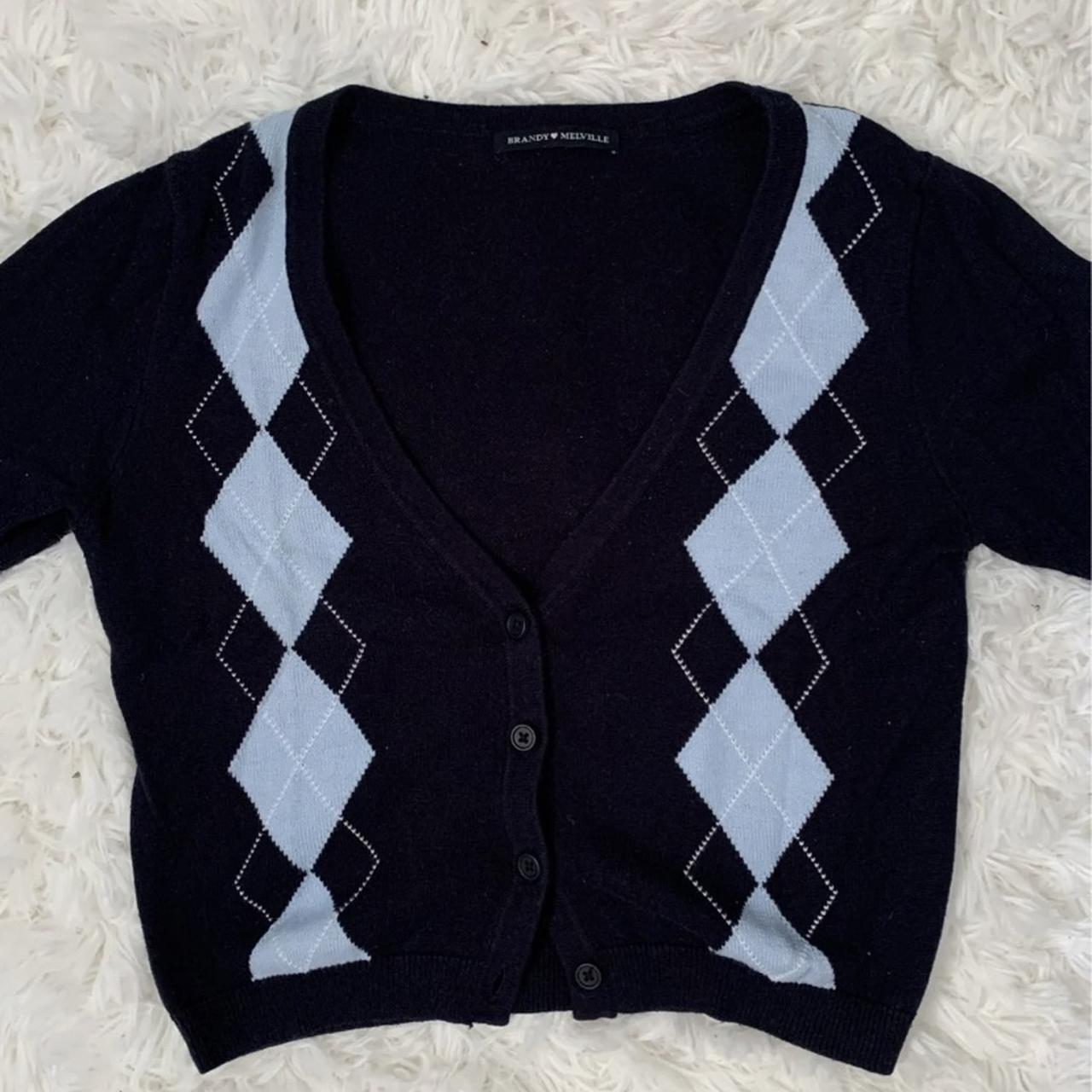 brandy melville argyle cardigan