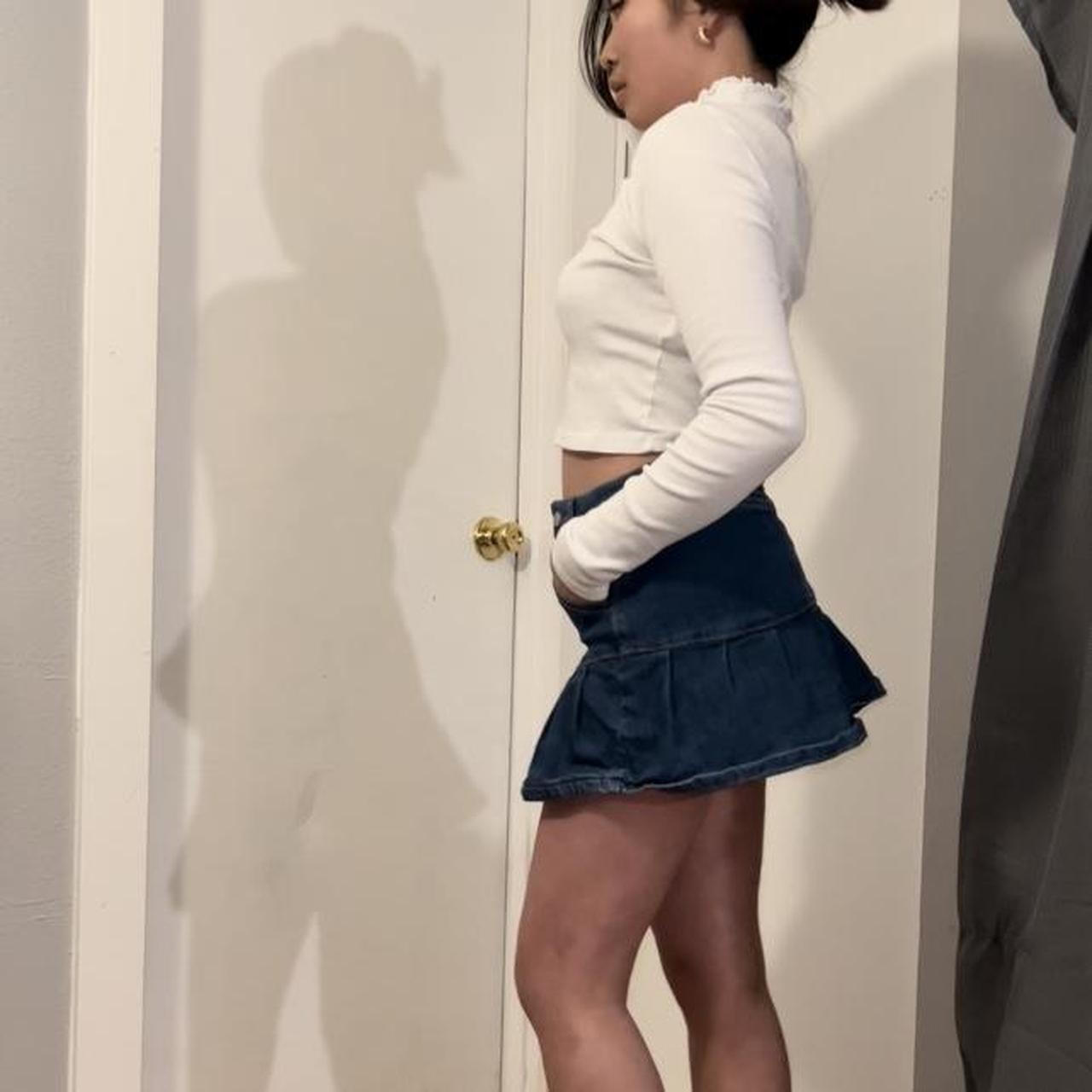 brandy melville shelly turtleneck top in white... - Depop