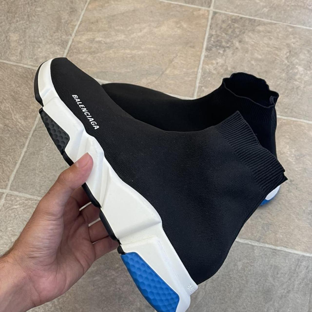 Solddddd balenciaga speed trainers runners with blue...