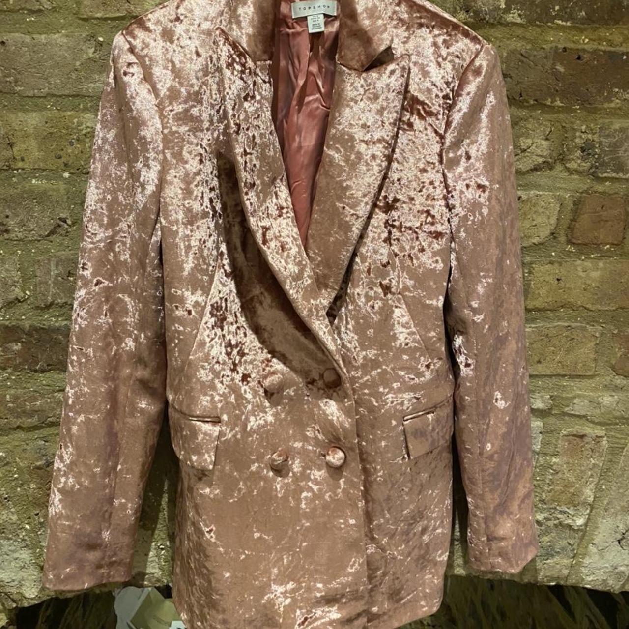 crushed velvet blazer UK 8 Matching skirt... Depop