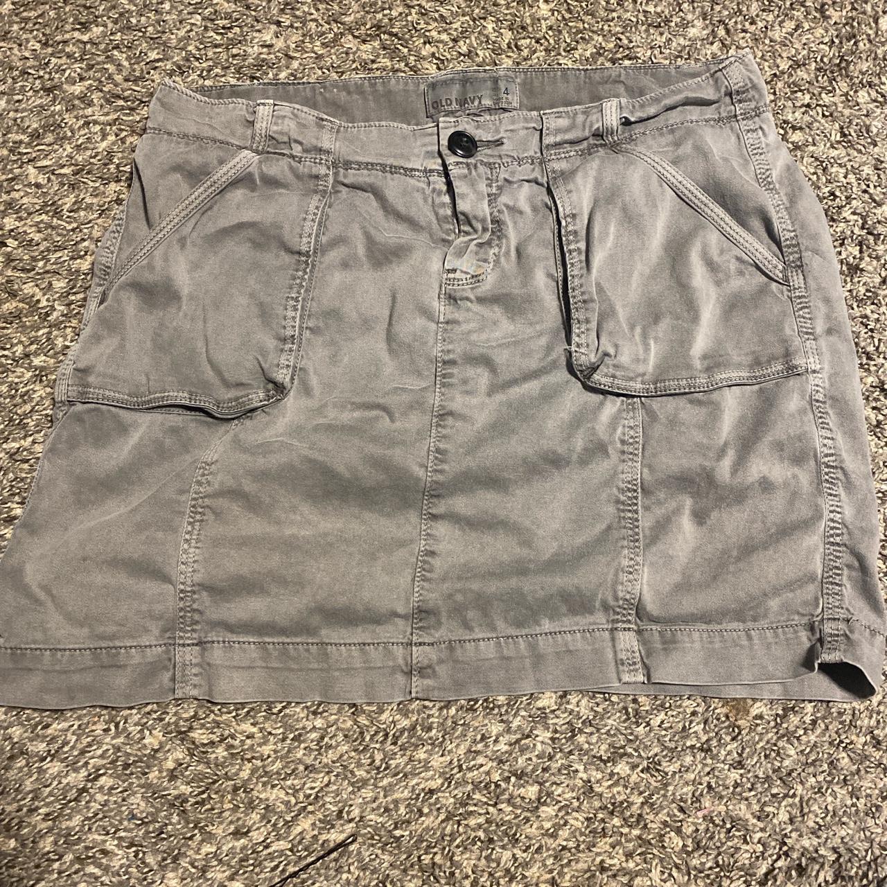 grey old navy cargo skirt streetwear cargoskirt... Depop
