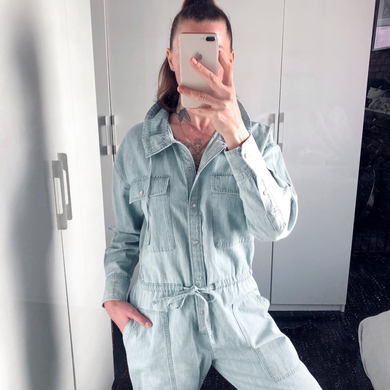 Isabel Marant Marvin Denim Jumpsuit in Light Blue. Depop