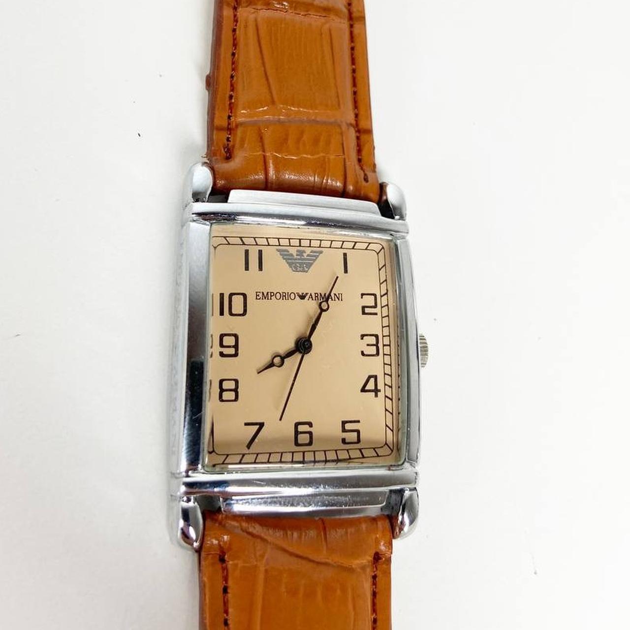 Emporio armani hotsell leather strap