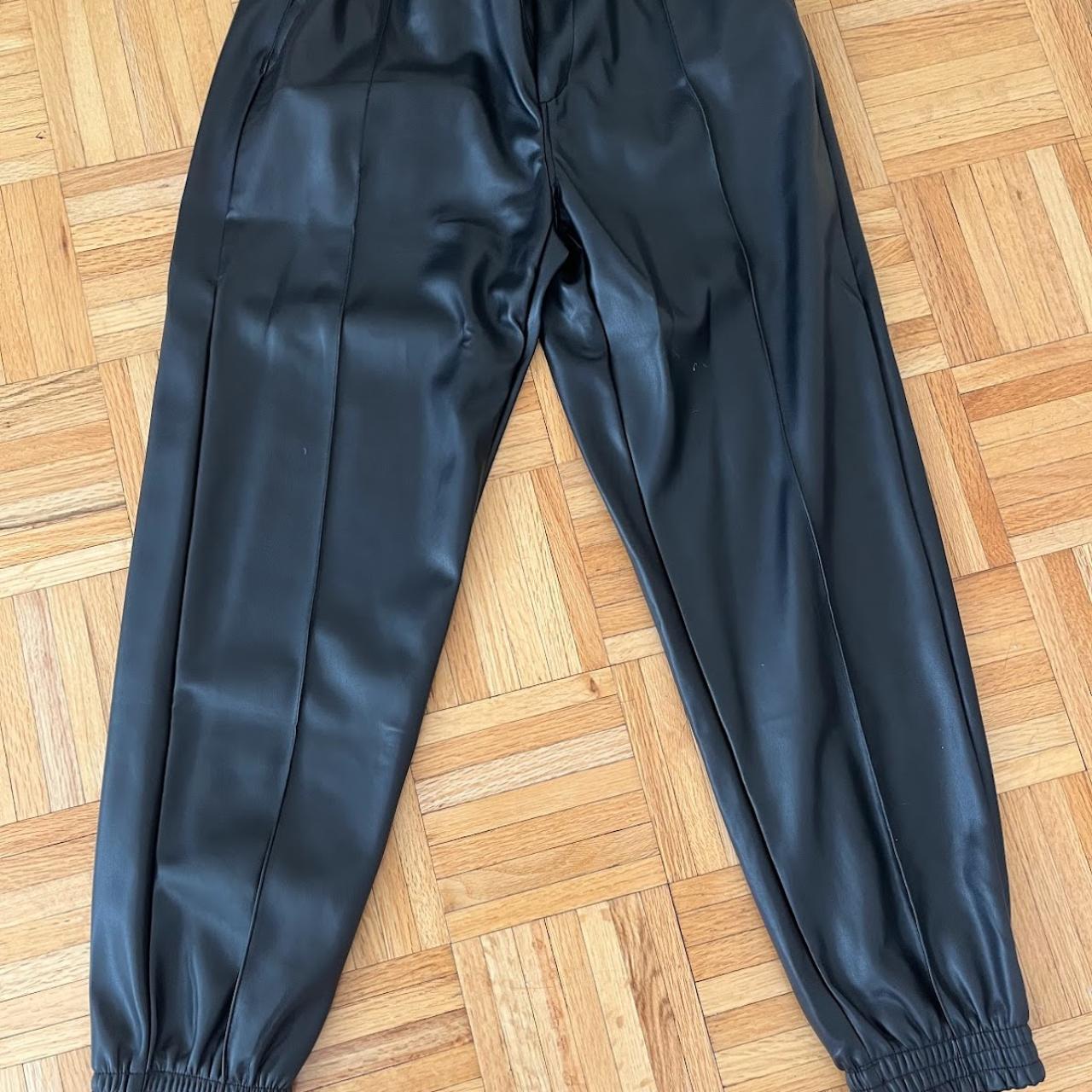 Bershka Faux Leather Pants. Size M but bands on both