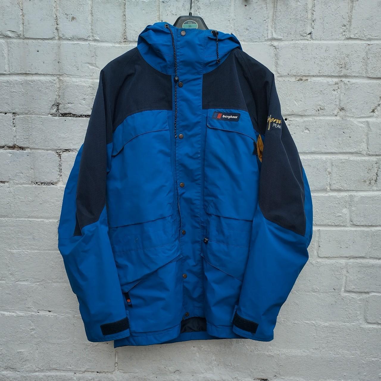 Mera peak jacket blue and clearance yellow