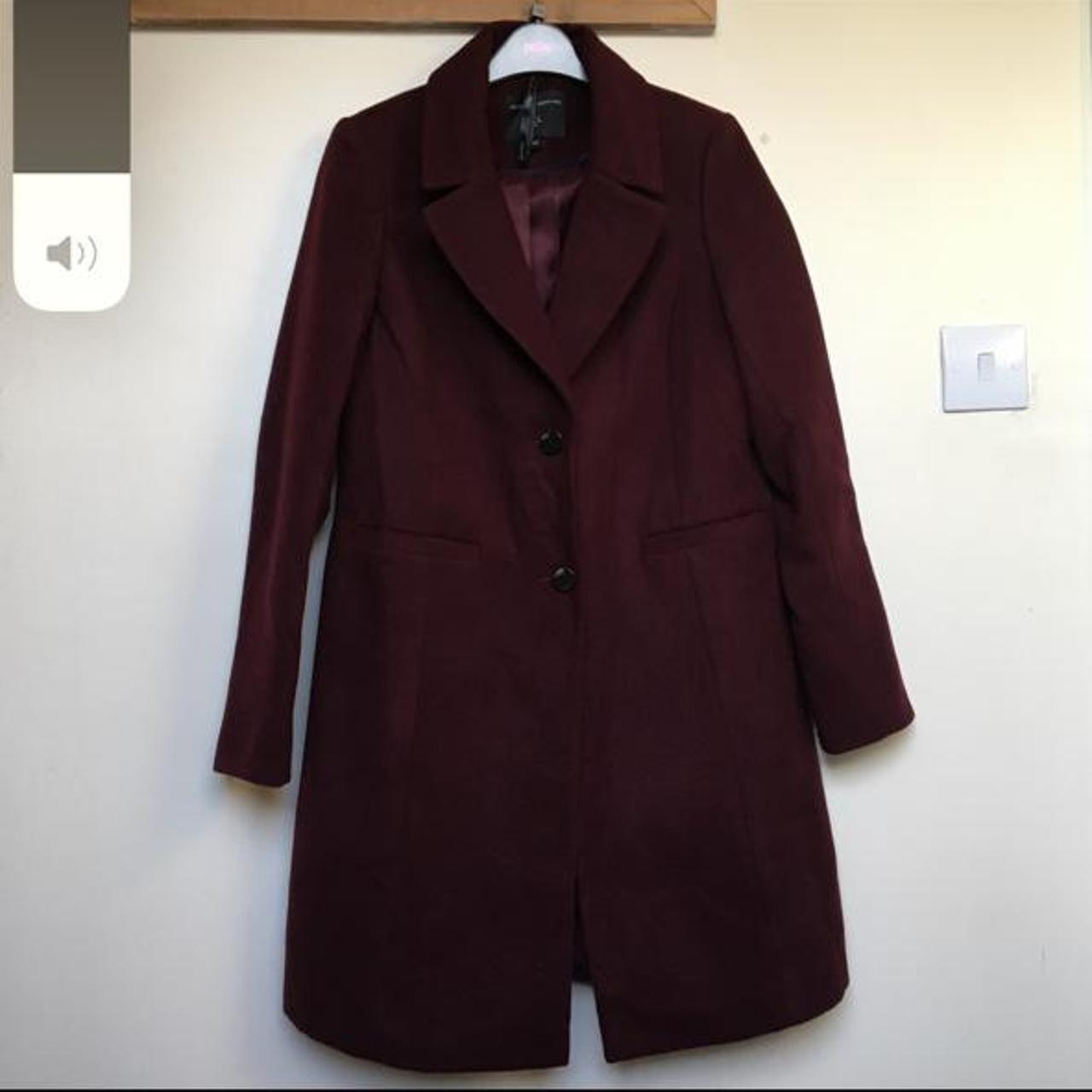 Burgundy coat 2024 dorothy perkins