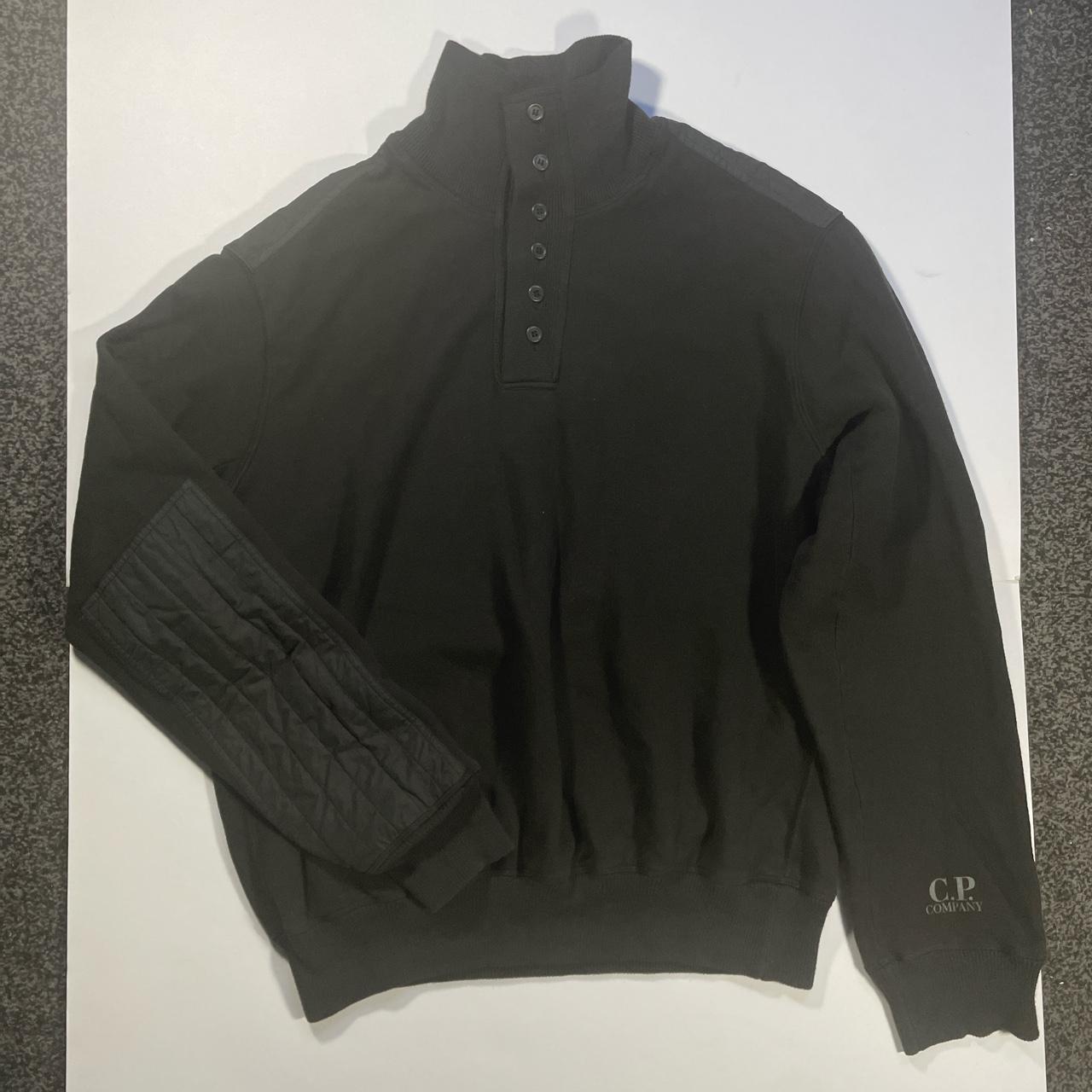 CP Company black pullover button sweatshirt... - Depop