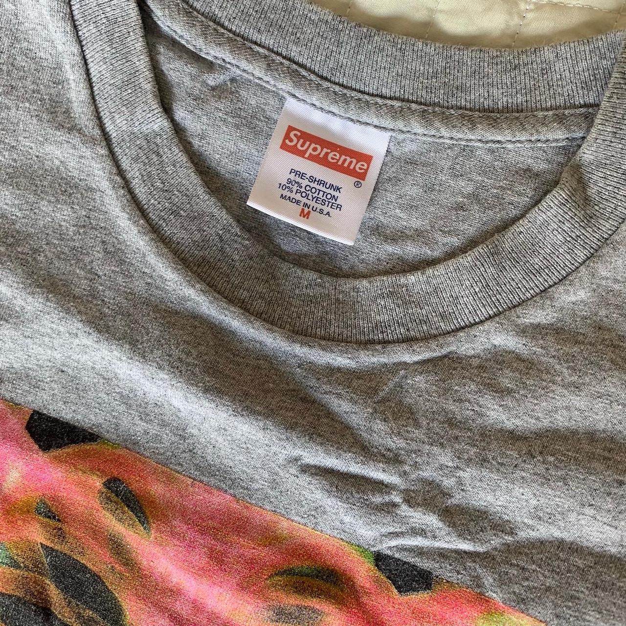 Supreme Men's Grey and Black T-shirt | Depop