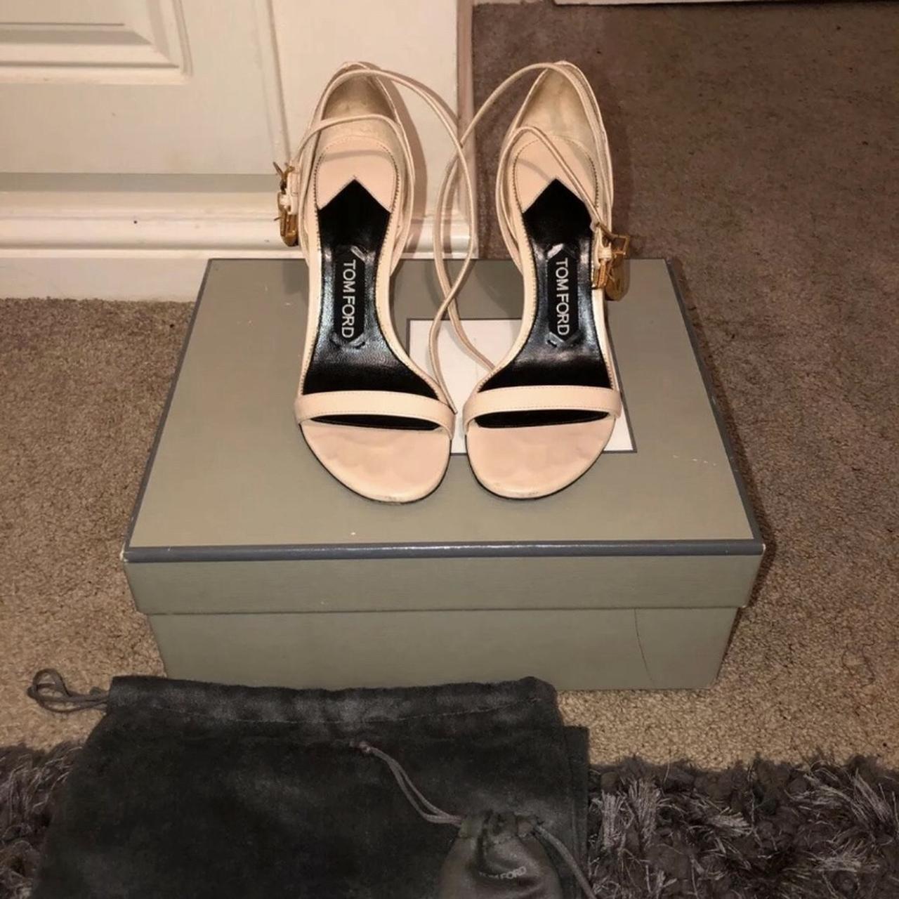 Tom Ford Leather Nude Sandal Heels UK Size... - Depop