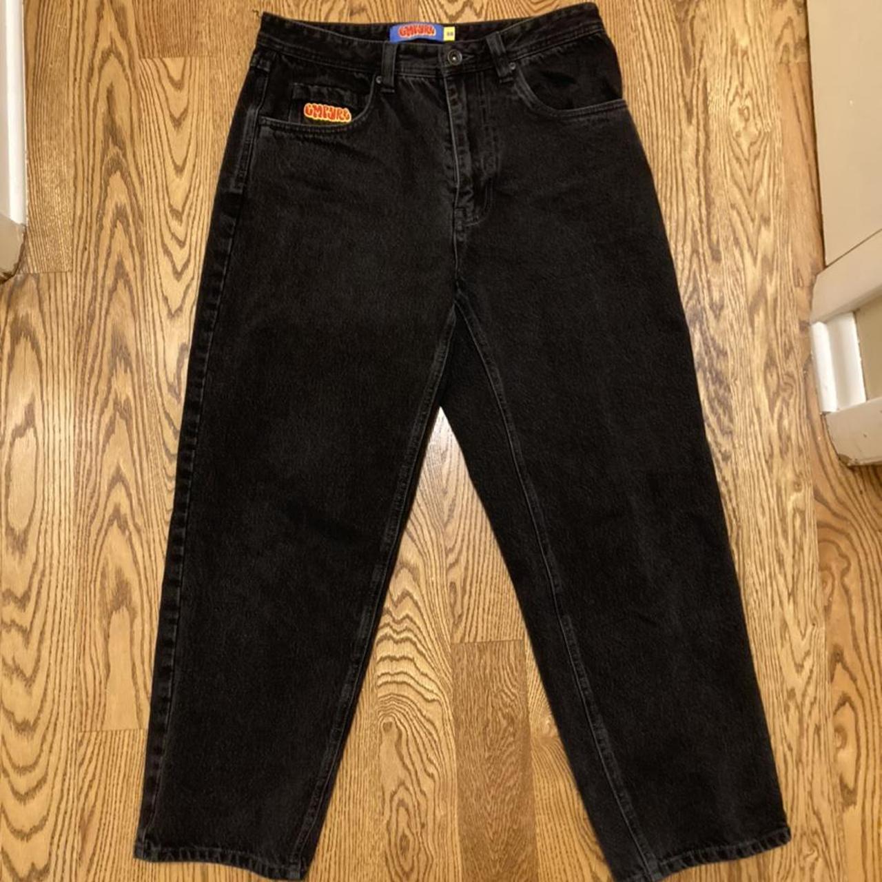 Men's Black and Grey Jeans
