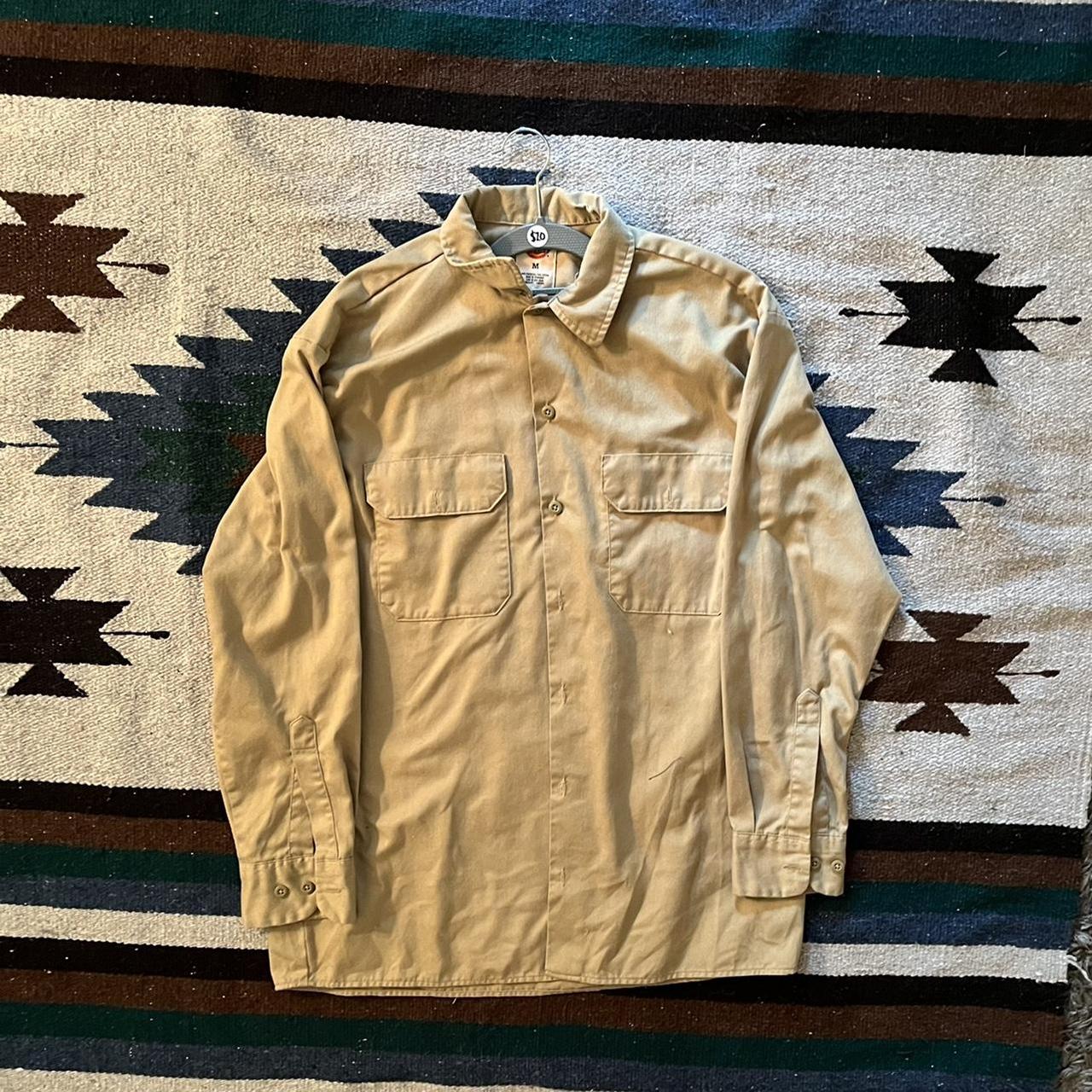 dickies tan work shirt