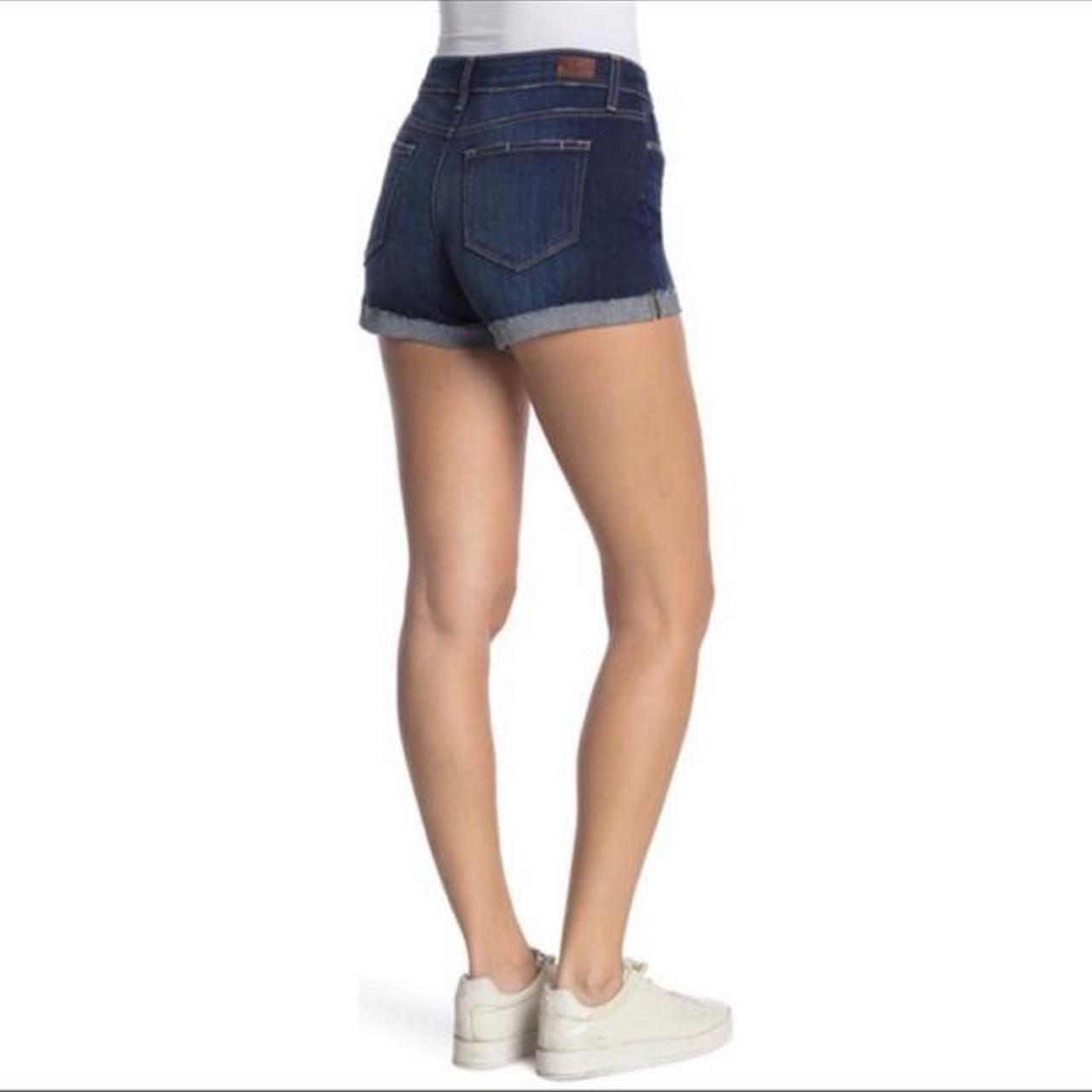 PAIGE Women's Blue and Navy Shorts (4)