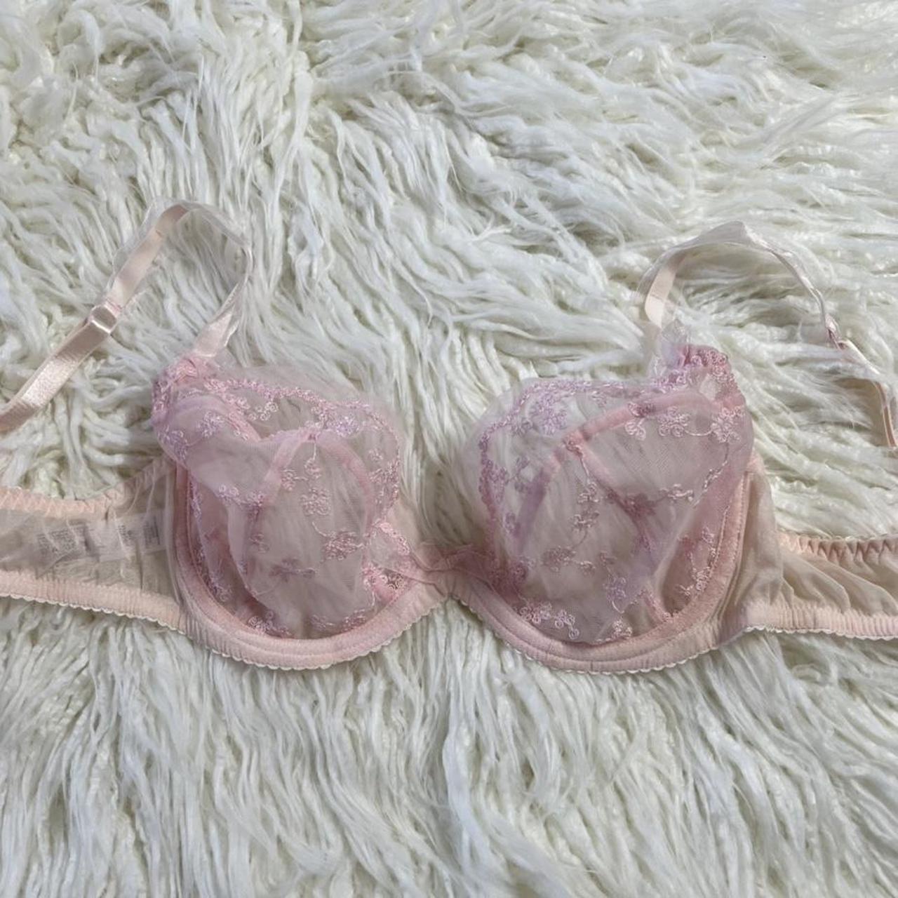 Product Image 1 - Dainty pink mesh bra with