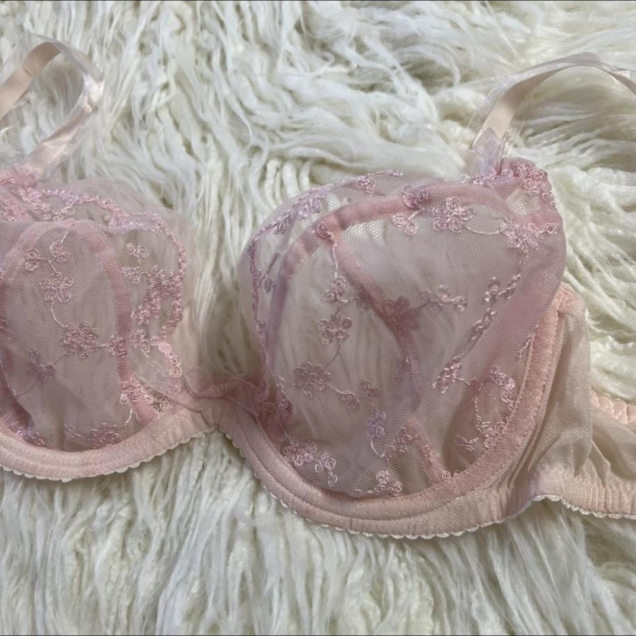 Product Image 2 - Dainty pink mesh bra with