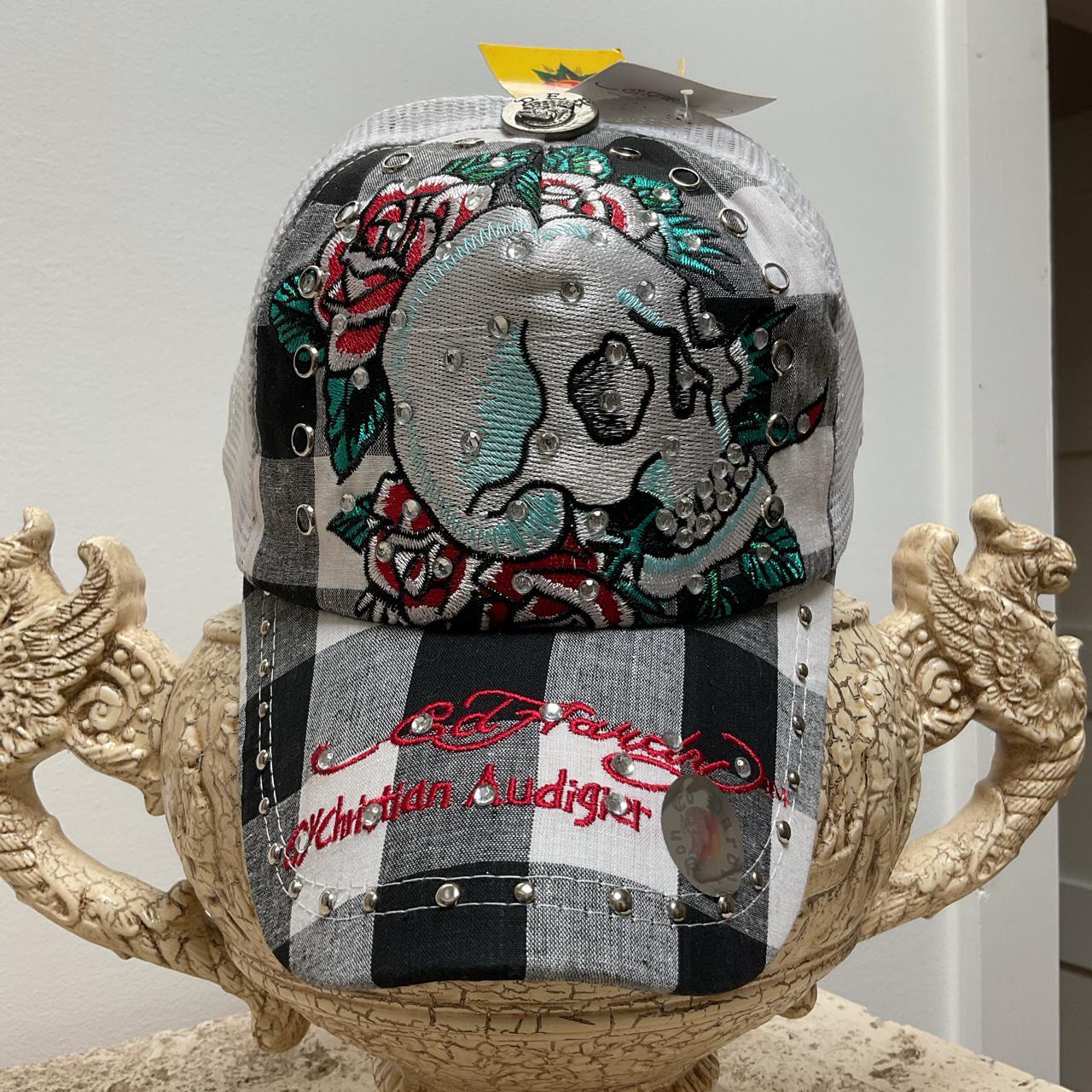 Beautiful Ed Hardy skull rhinestone cap 🧢 Ed Hardy | Depop