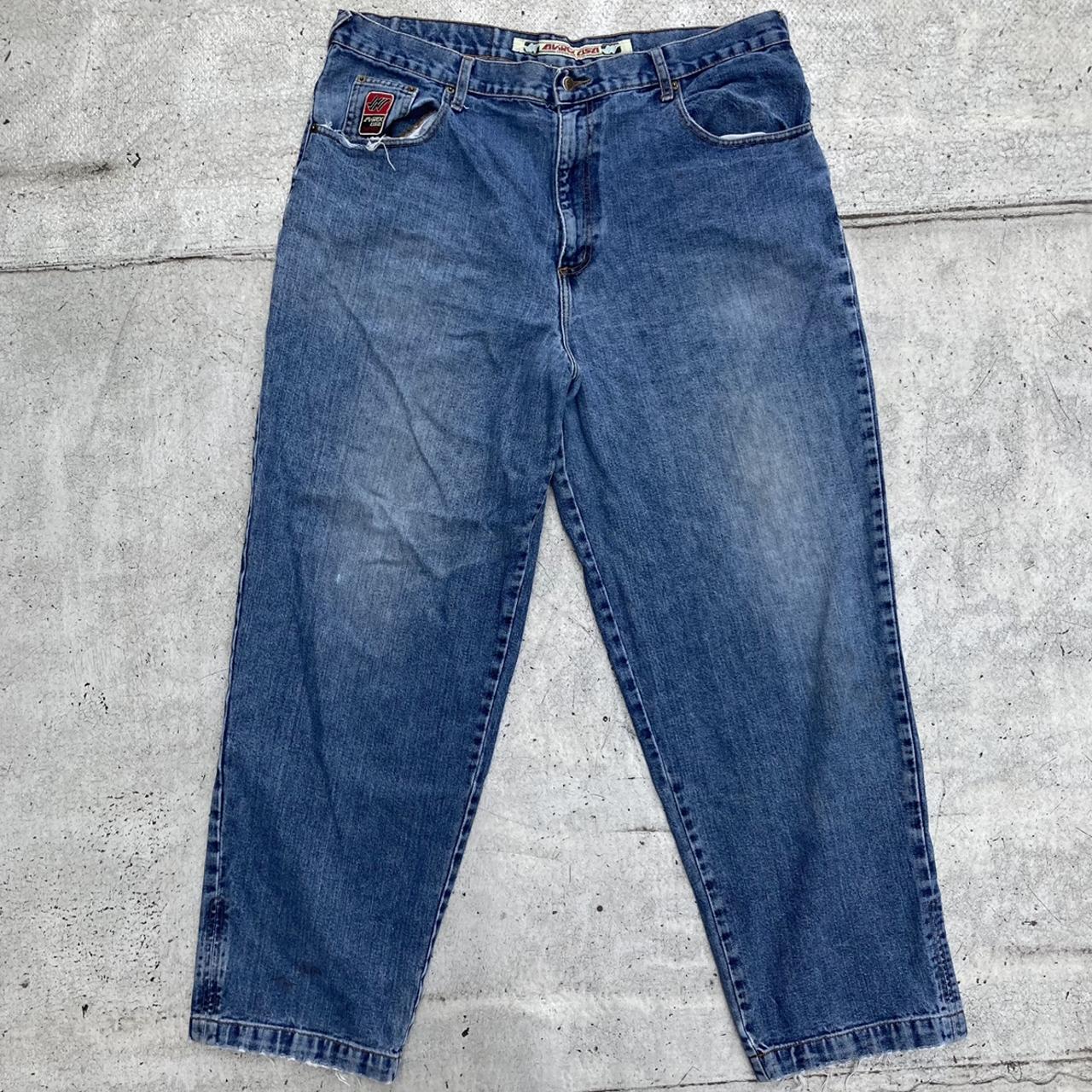 very rare vintage y2k avirex jeans, baggy style,... - Depop