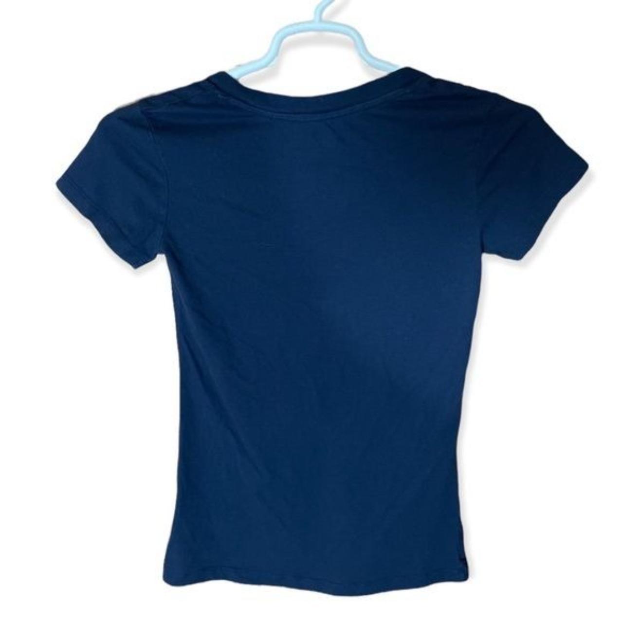 Apple Women's Blue and Yellow T-shirt (2)
