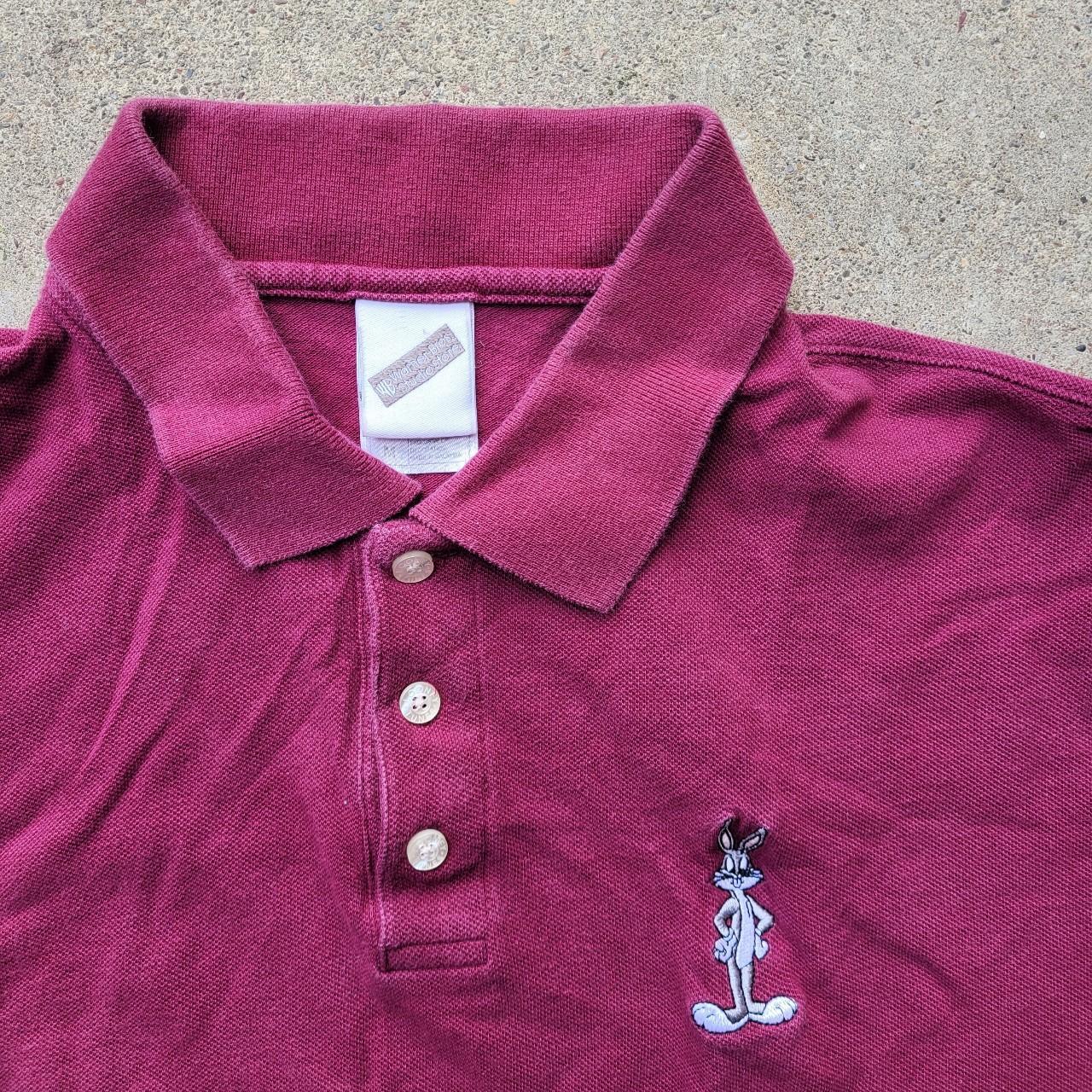 vintage warner bros bugs bunny polo shirt in a mnes... - Depop