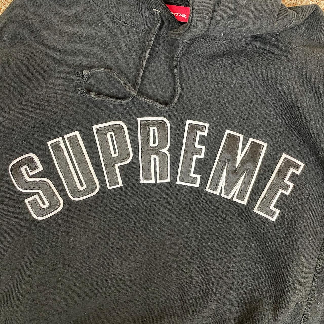 Acid wash Bleached Supreme hoodie Size Large Hoodie - Depop