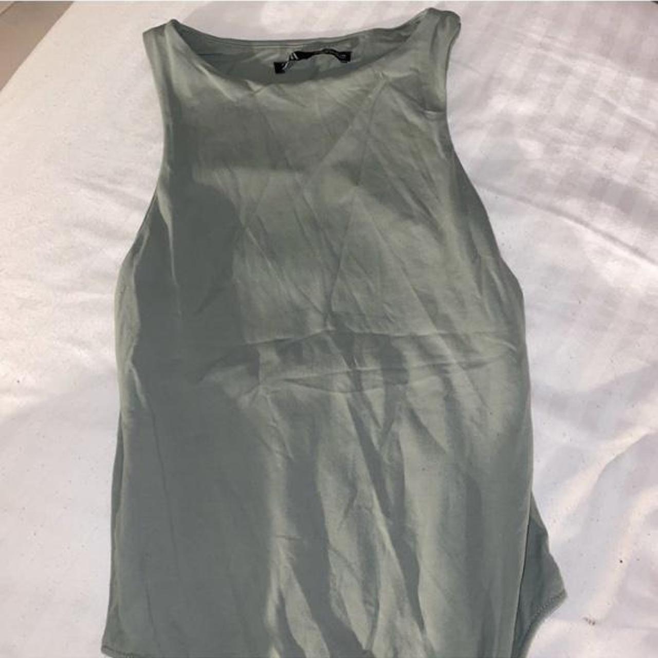 Zara Women's Khaki Bodysuit Depop