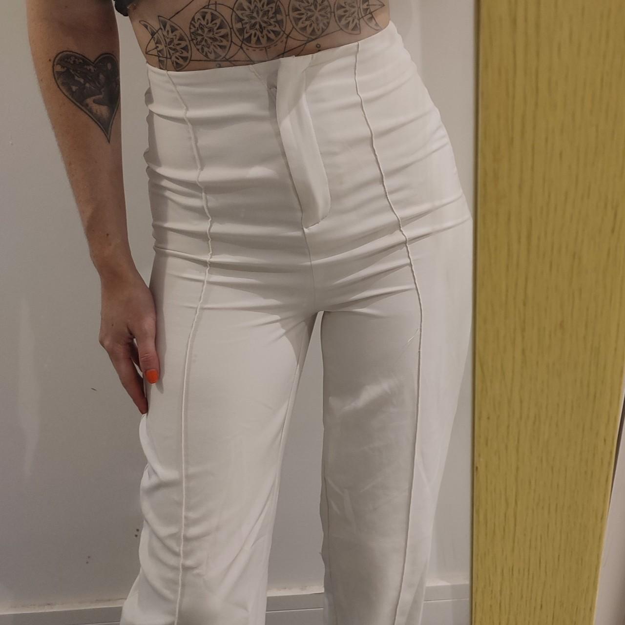 Missguided white straight leg A-line