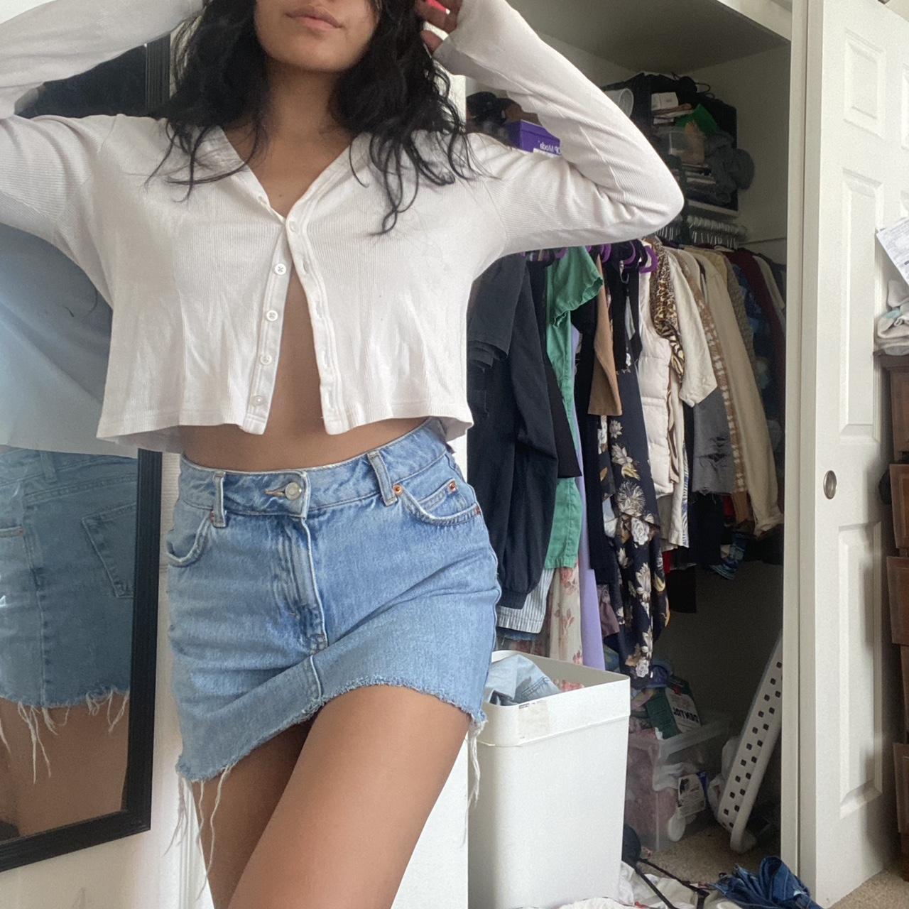 Brandy Melville white long sleeve top Size small Depop