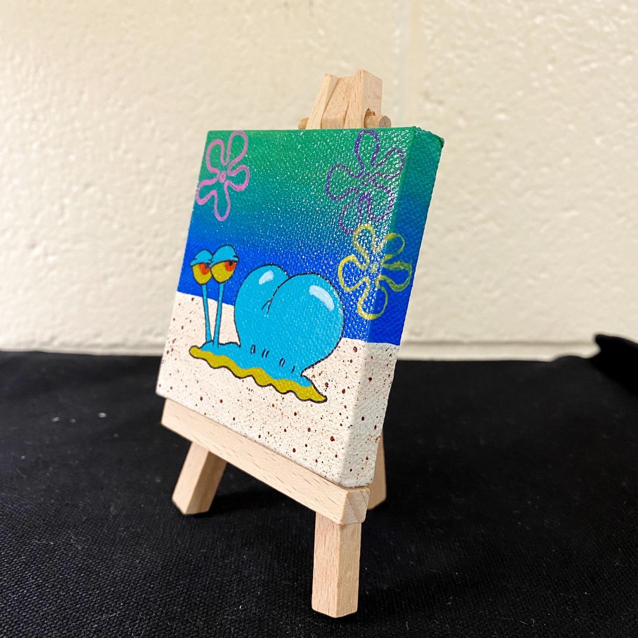 Gary The Snail Painting Spongebob Mini Painting Depop