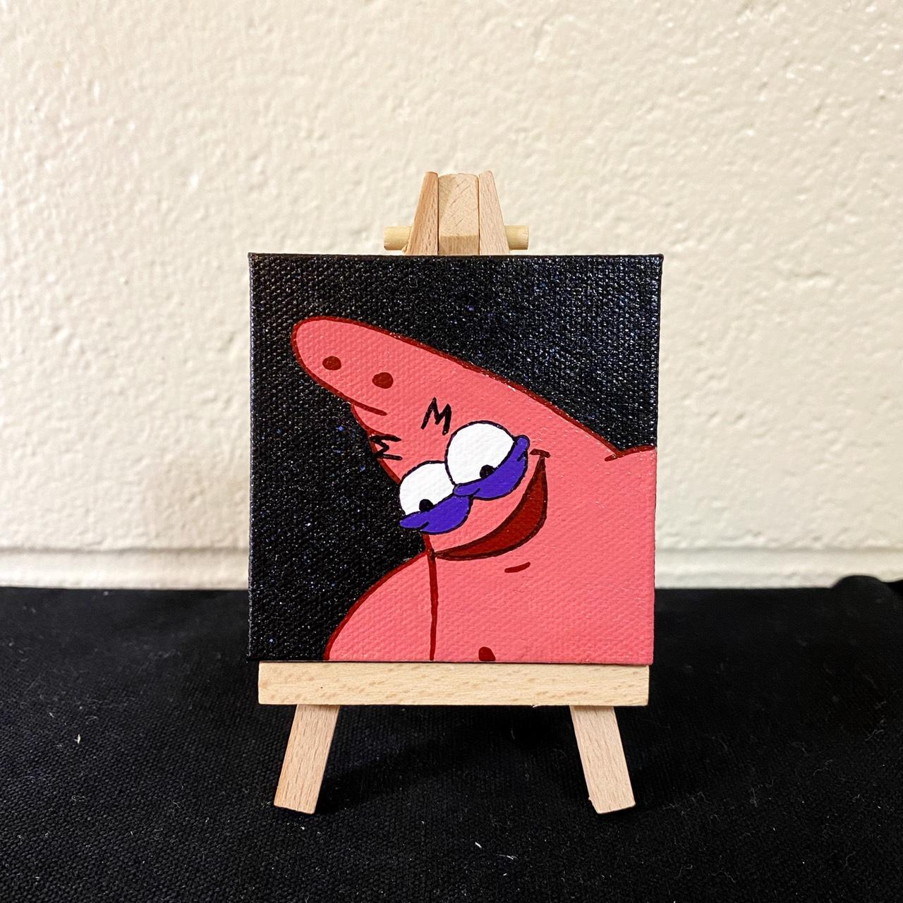 Patrick looking down painting, Spongebob... - Depop